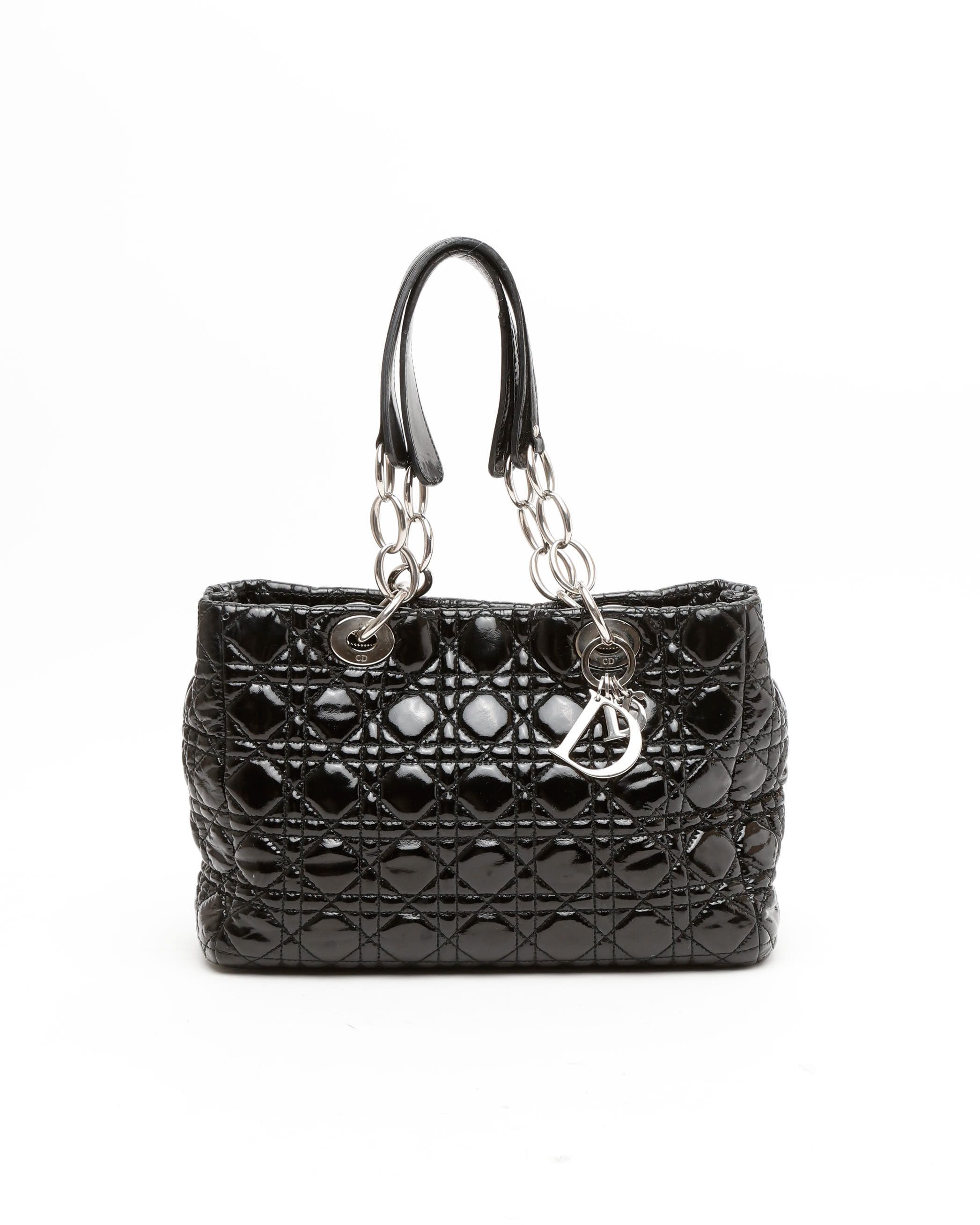 Christian Dior Large Patent Lady Dior Bag