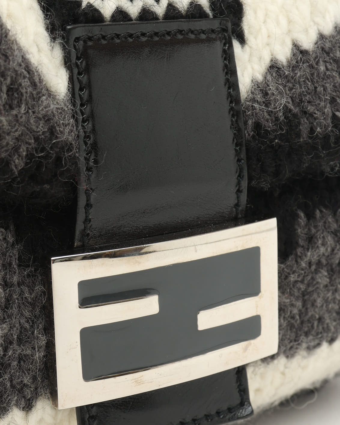Fendi Wool Baguette Bag In Multi
