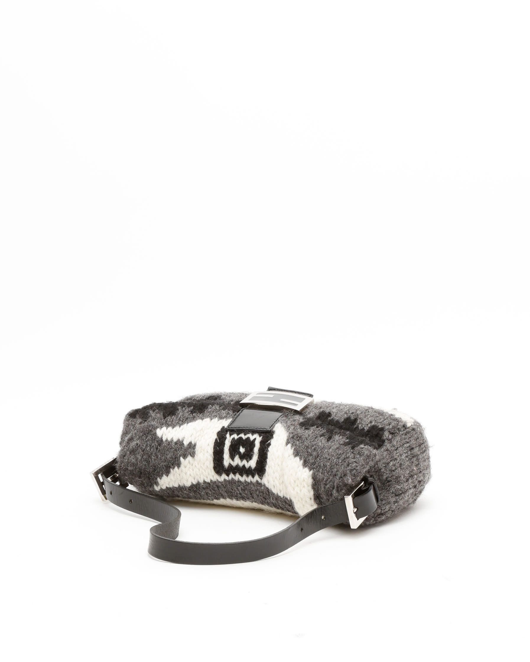 Fendi Wool Baguette Bag In Multi