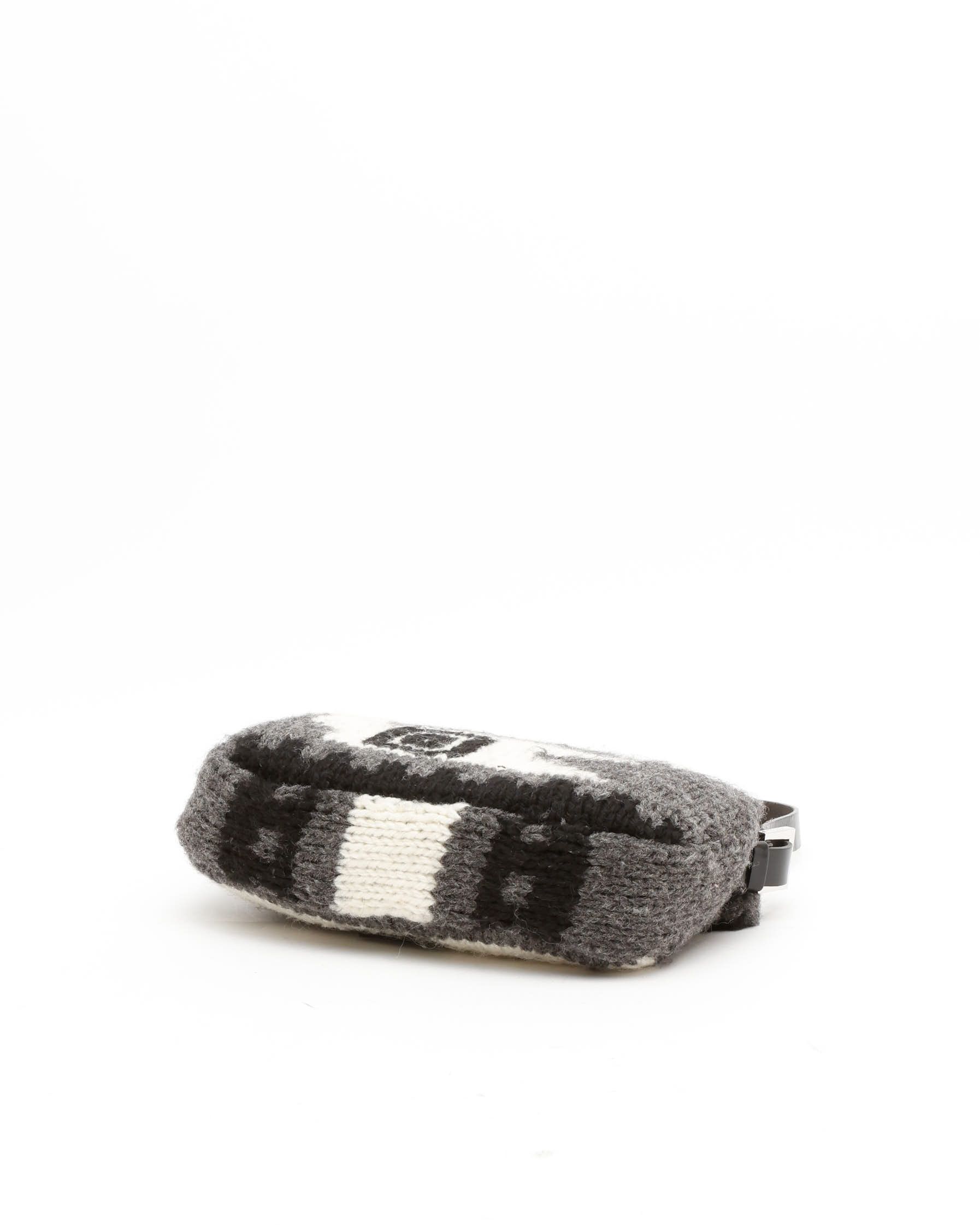 Fendi Wool Baguette Bag In Multi