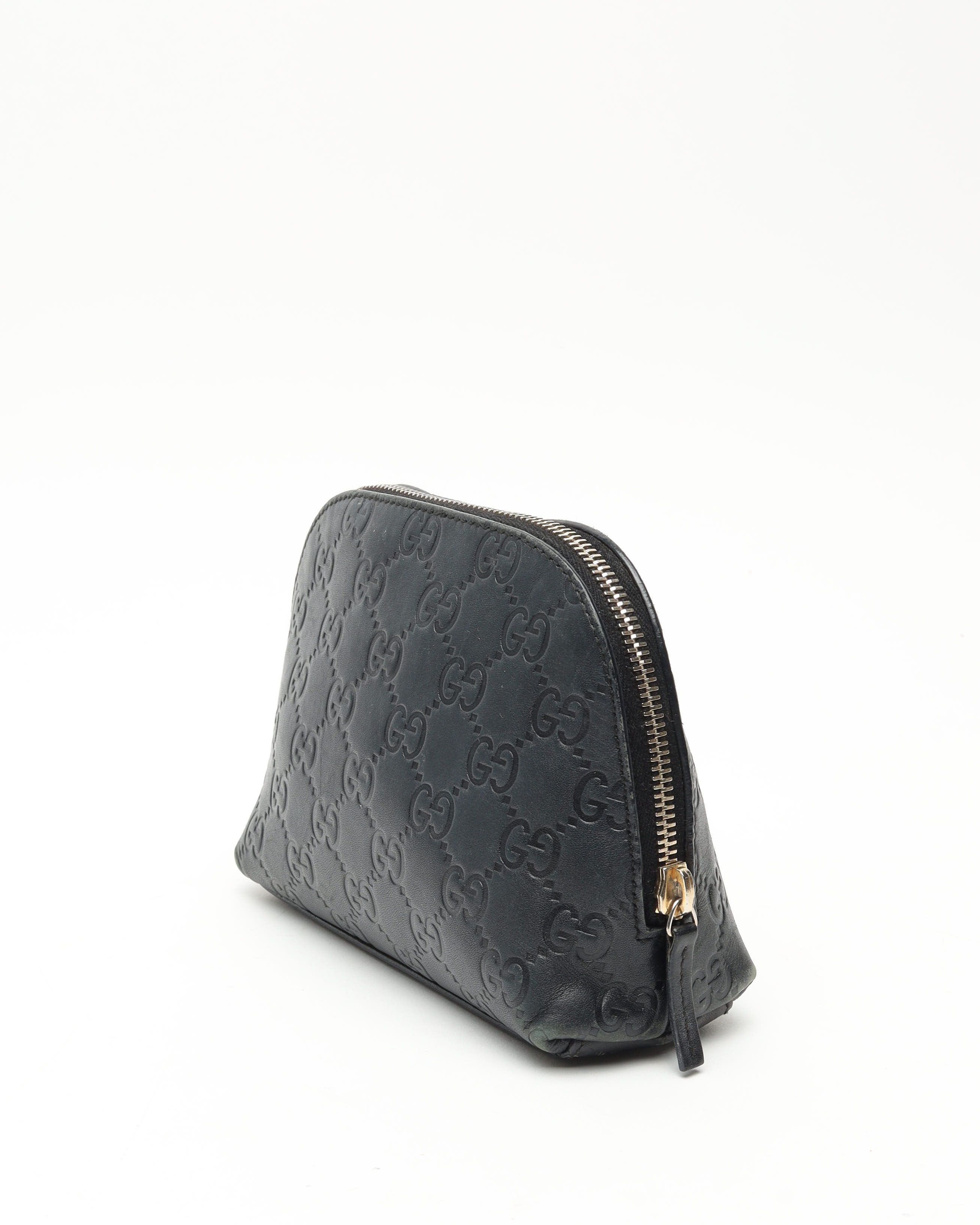Gucci Leather Pouch In Black