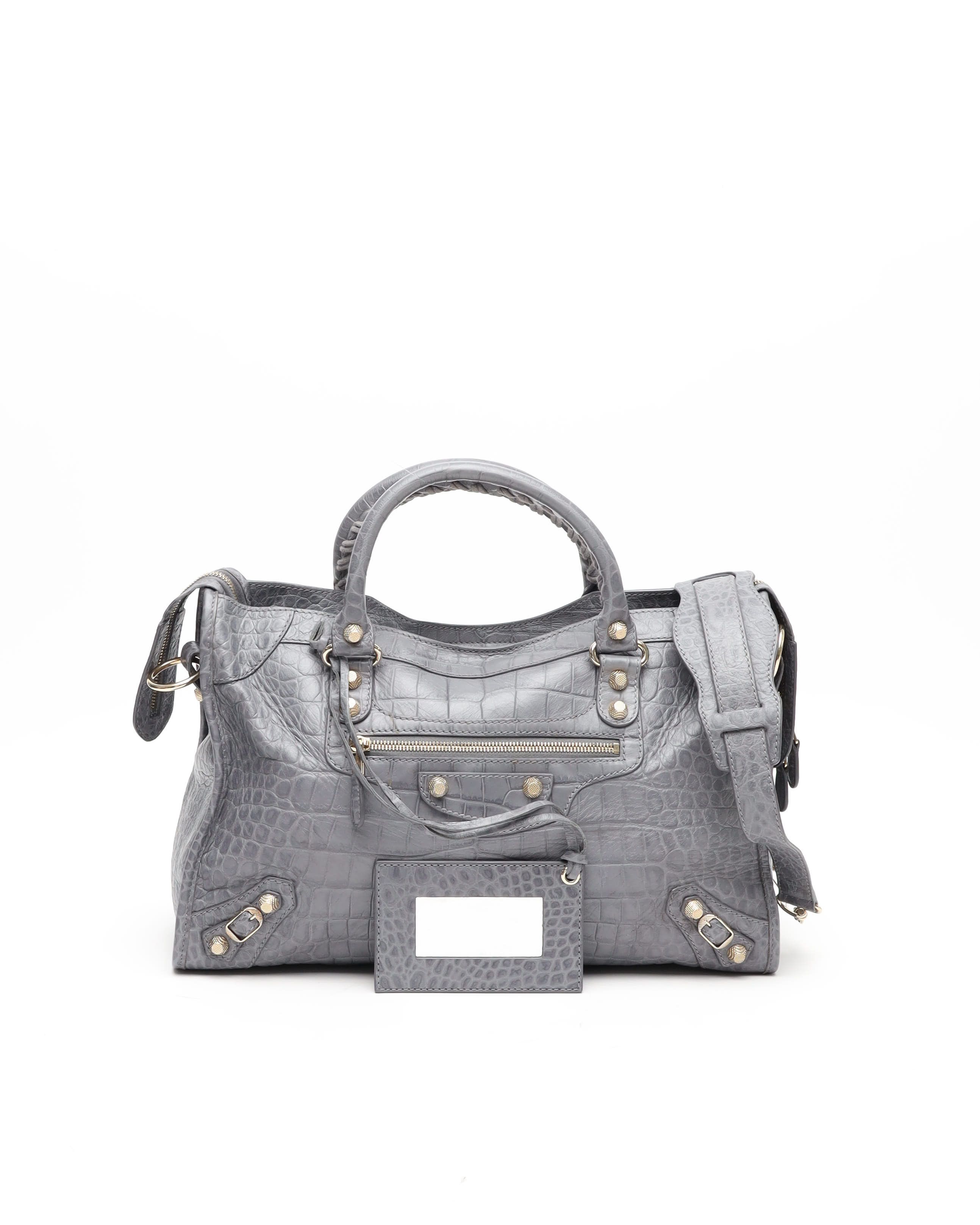 Balenciaga Motocross Croc Giant City Bag