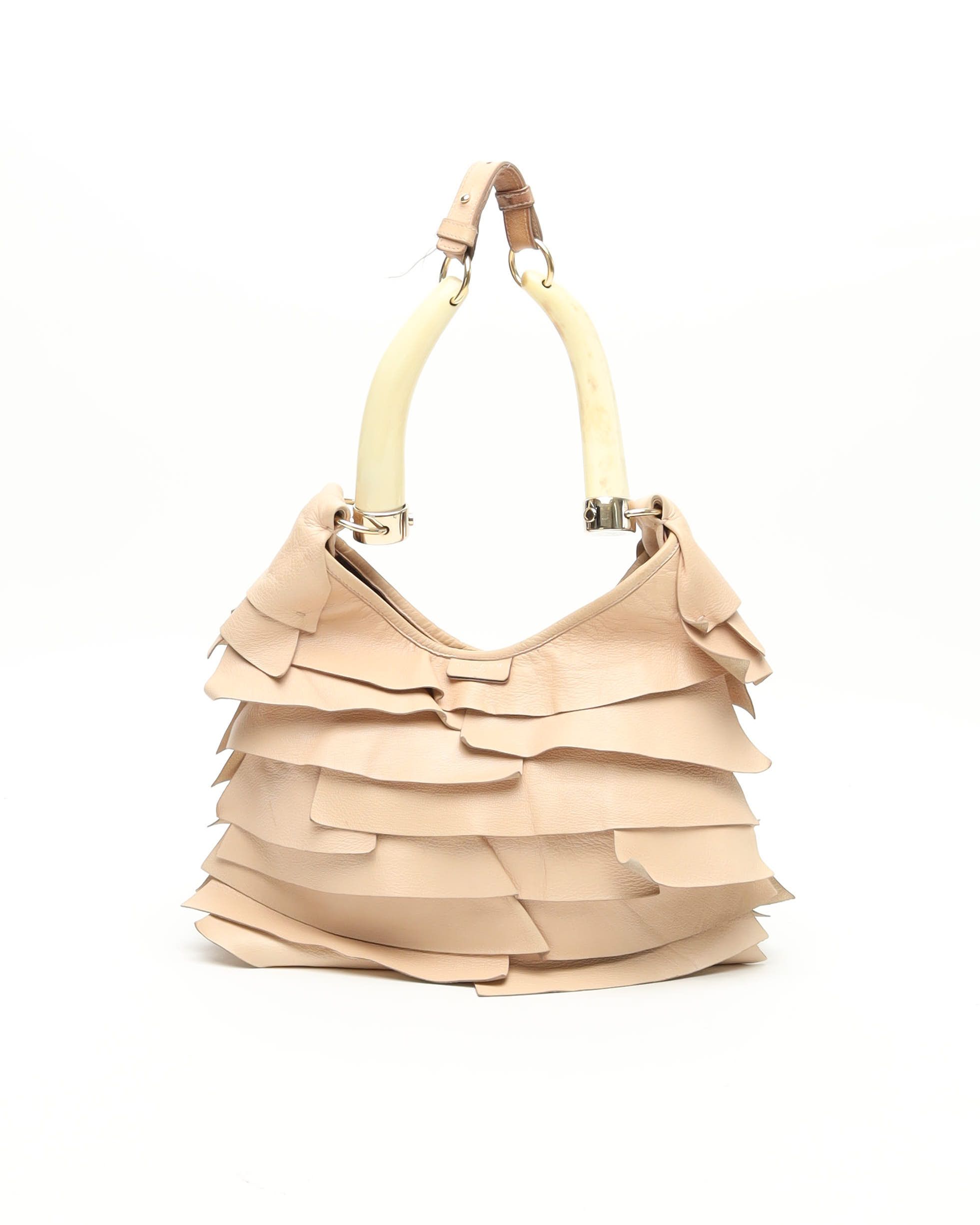 Saint Laurent St Tropez Mombasa Ruffle Bag