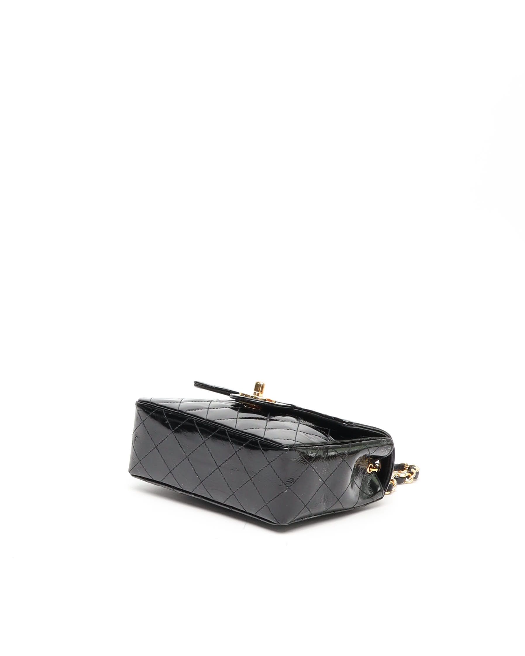 Pre-owned Chanel Classic Square Patent Single Flap Bag