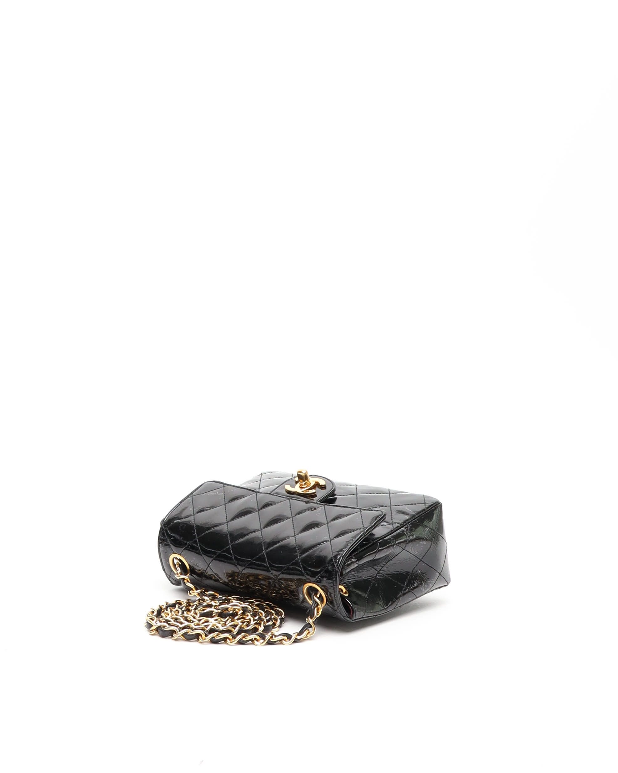 Pre-owned Chanel Classic Square Patent Single Flap Bag