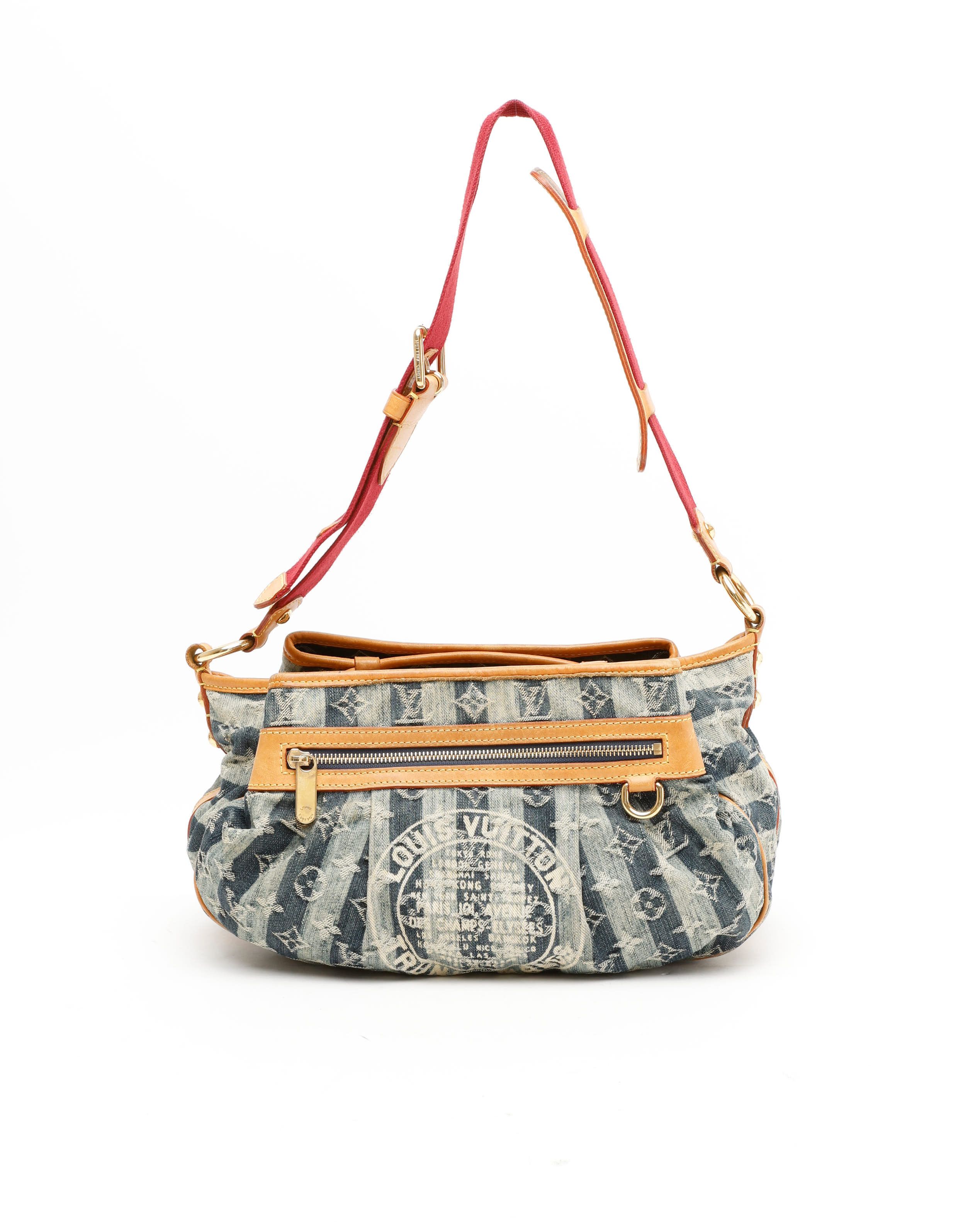 Louis Vuitton Monogram Porte Epaule Raye MM Bag