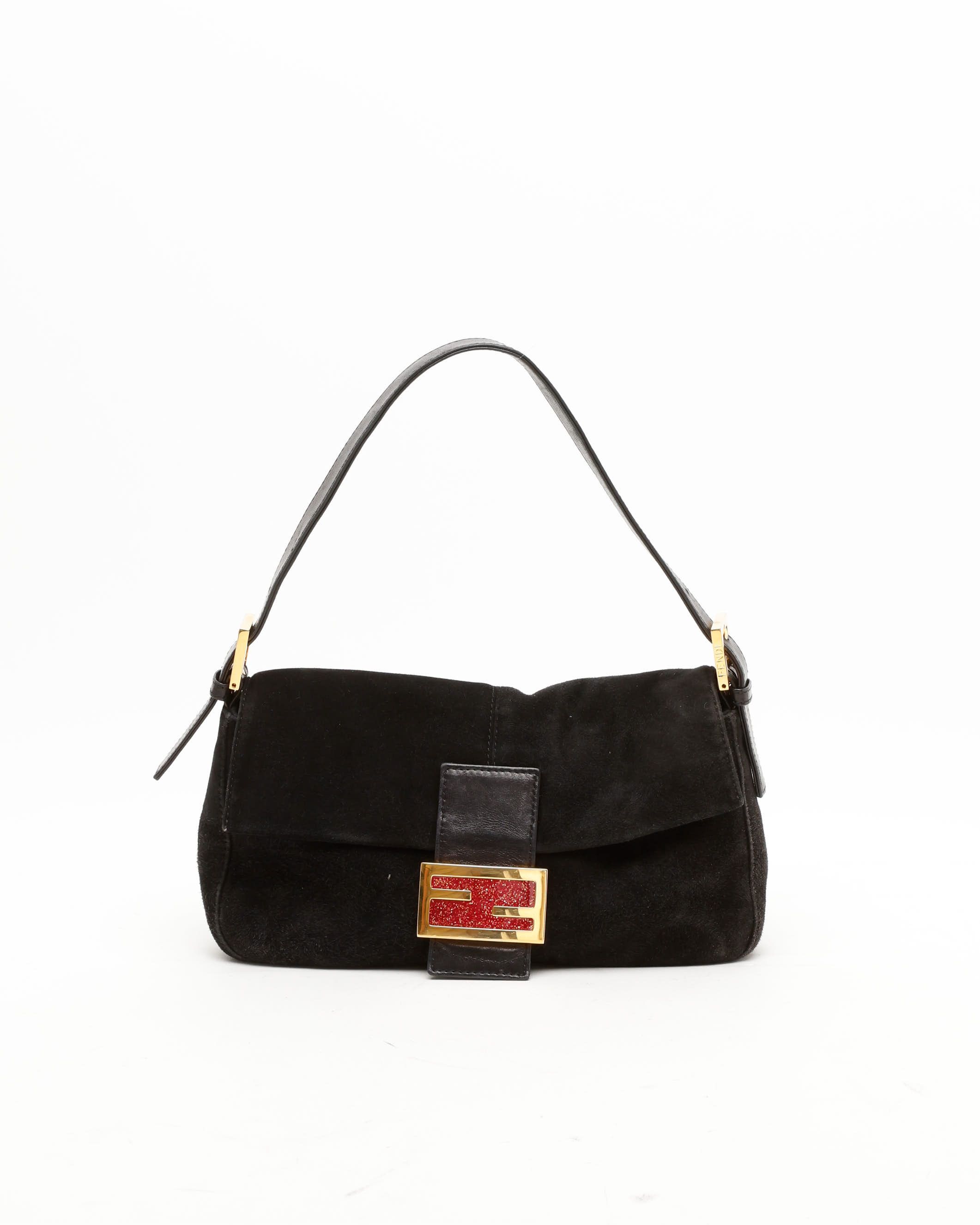 Fendi Suede Baguette Bag