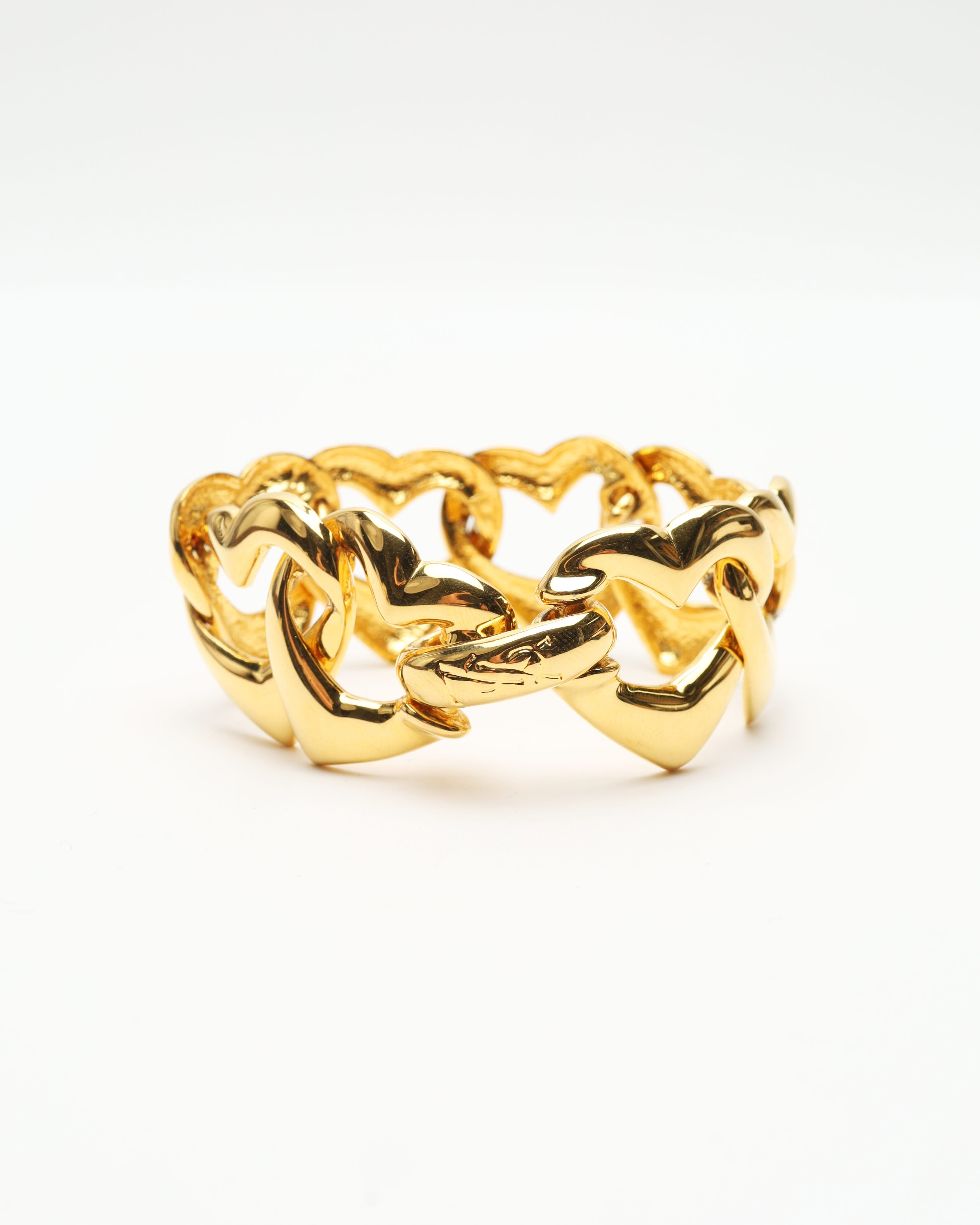 Saint Laurent Heart Bracelet In Multi