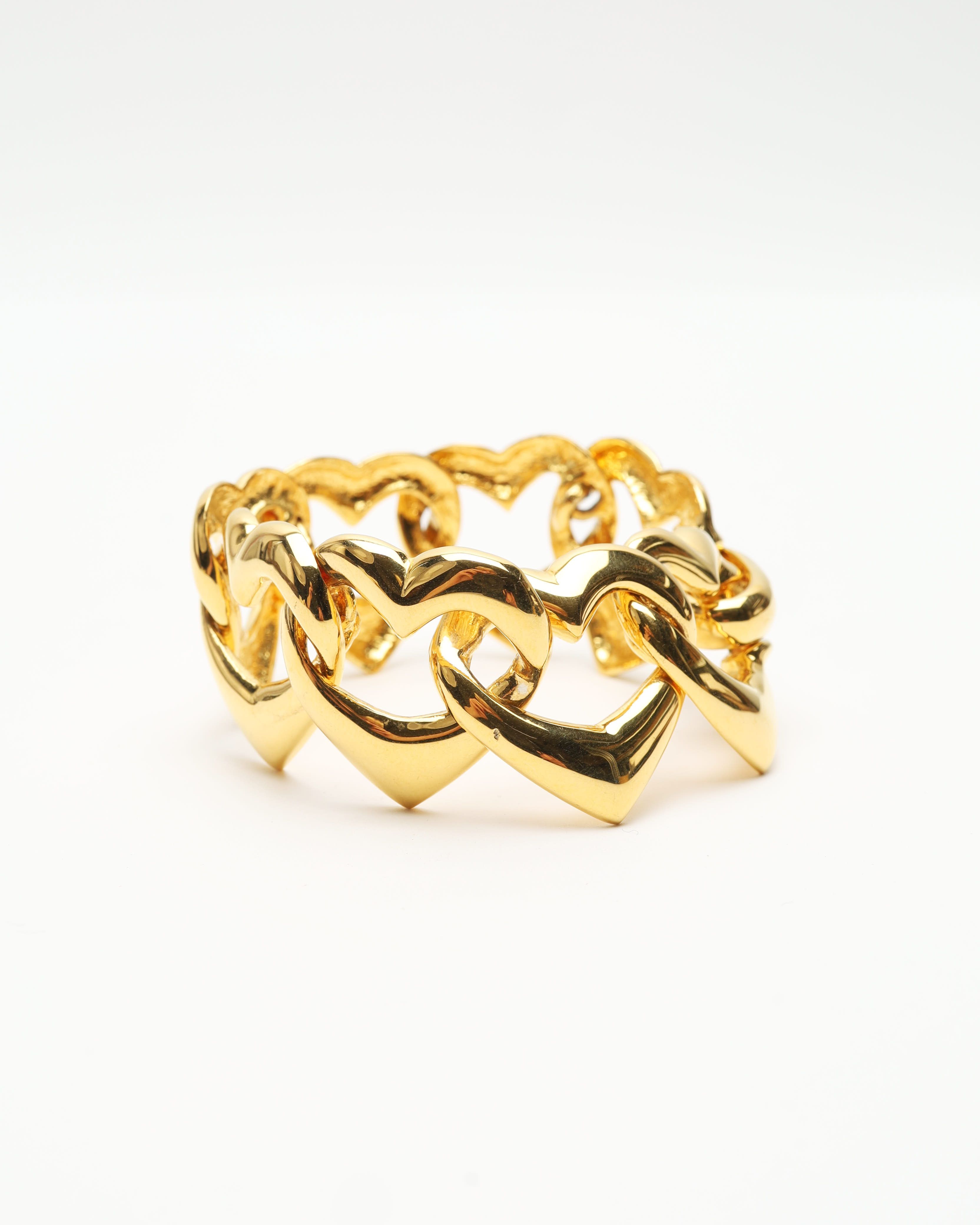 Saint Laurent Heart Bracelet In Multi