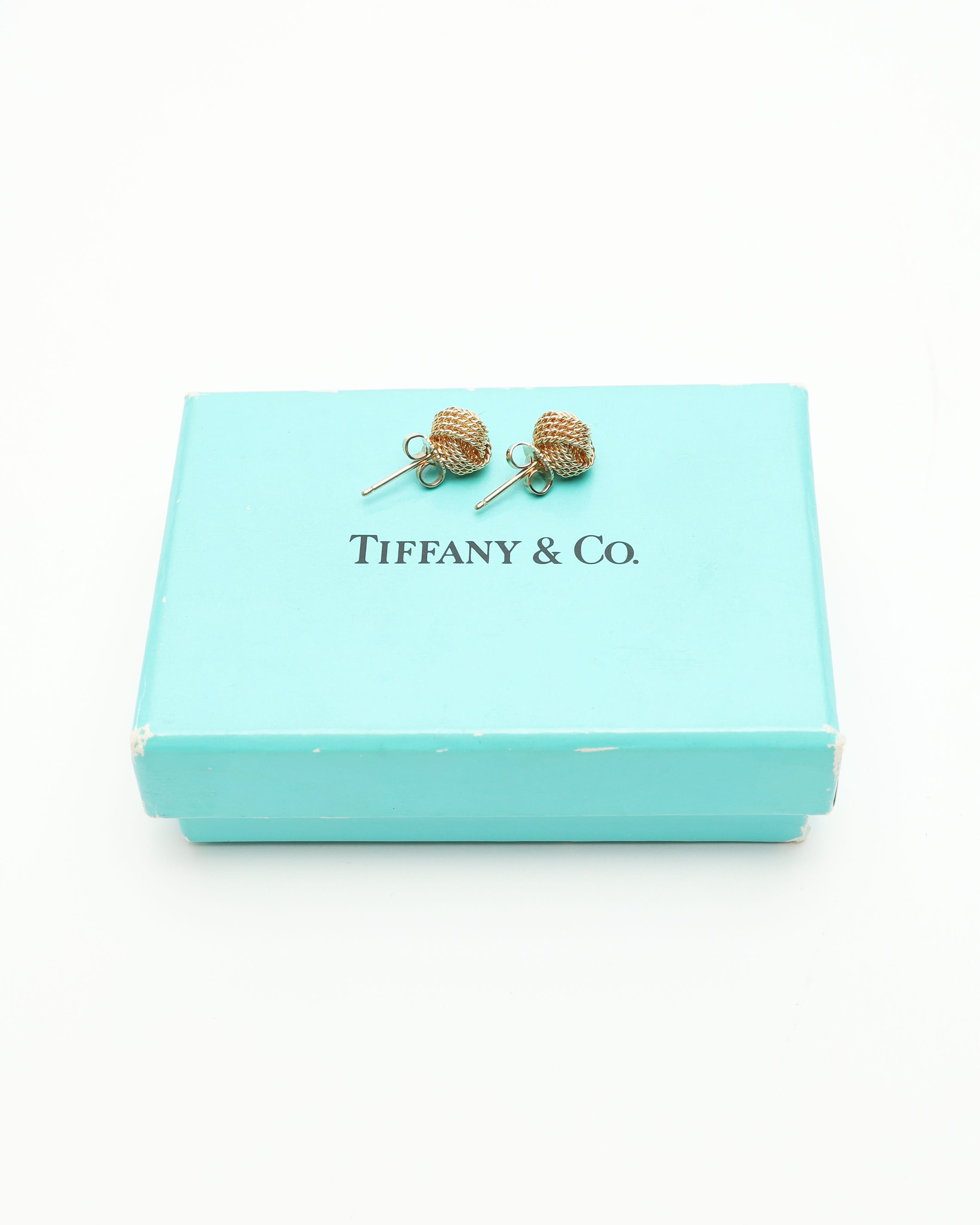 Tiffany & Co Twist Knot 18kt Gold Earrings