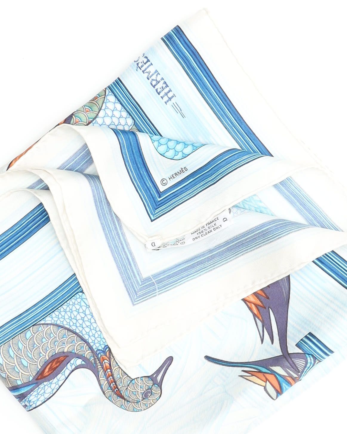 Pre-owned Hermes Hermès 90 La Mare Aux Canards Duck Pond Silk Scarf