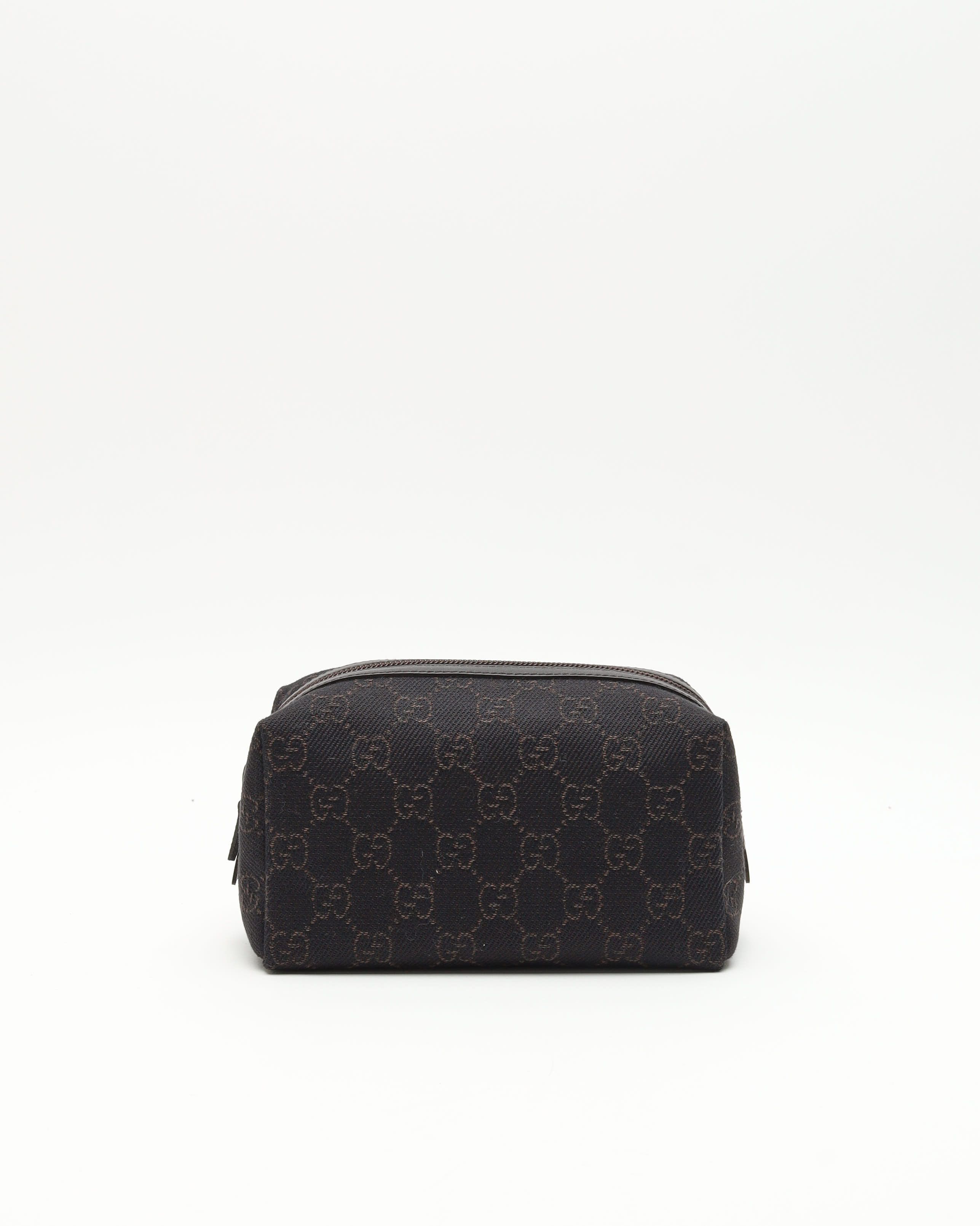 Gucci Canvas And Leather Pouch