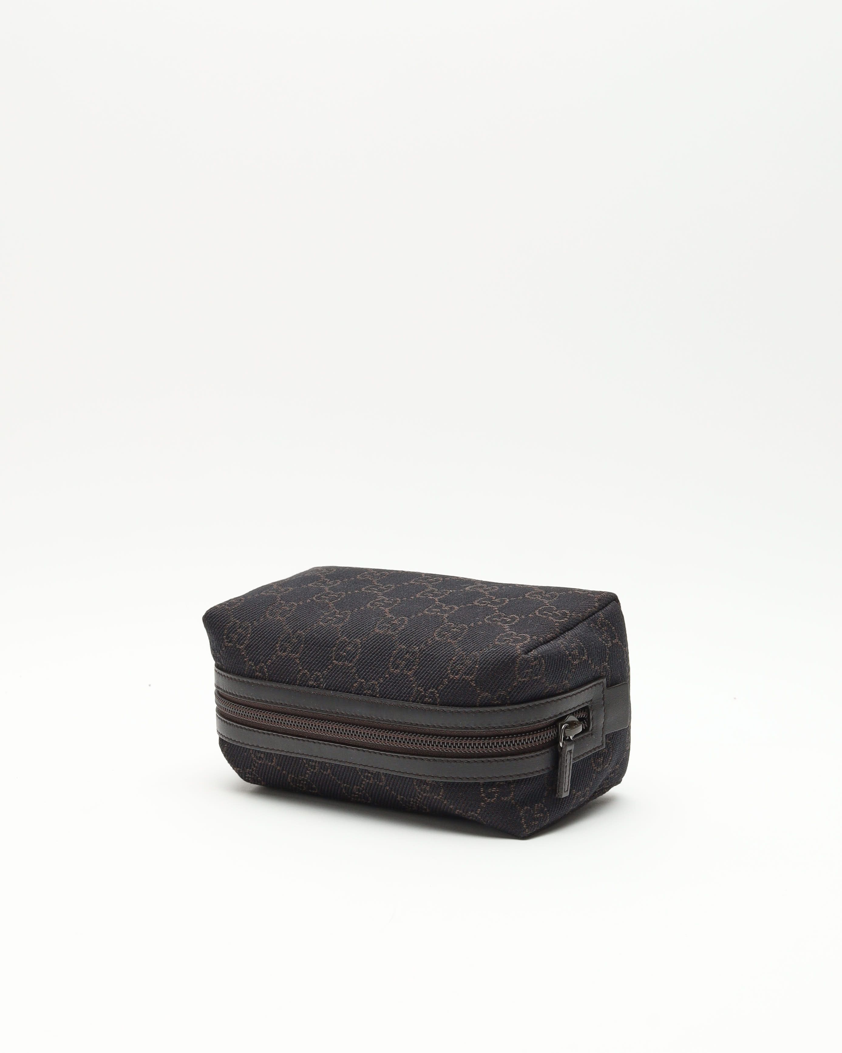 Gucci Canvas And Leather Pouch
