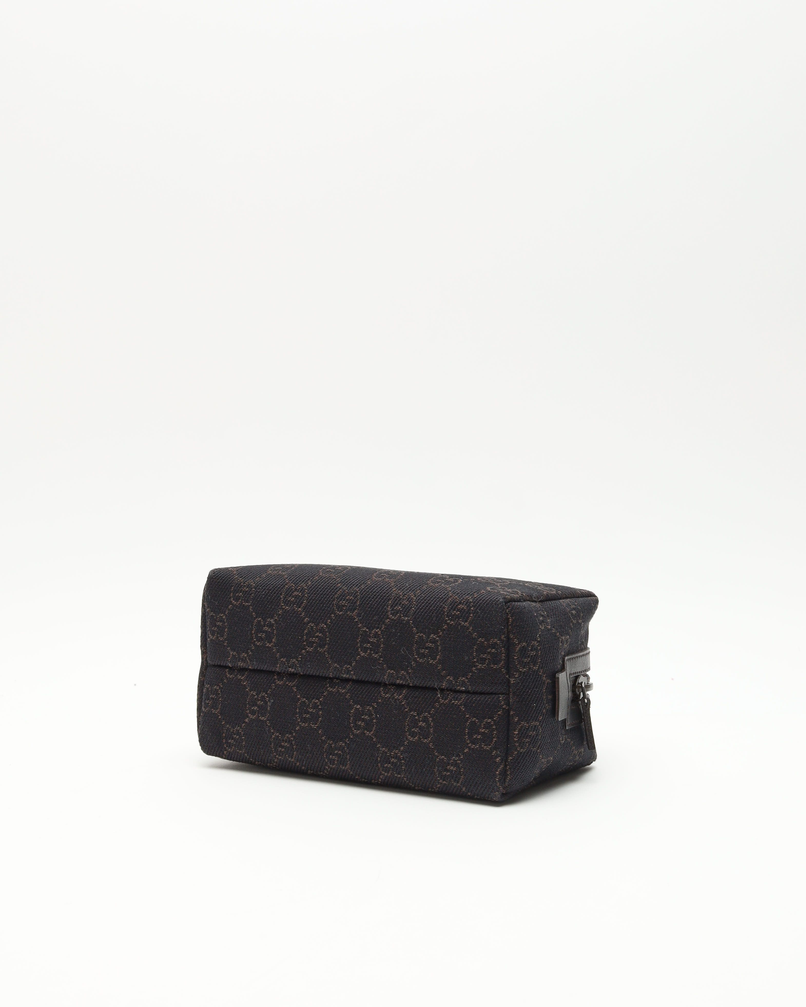 Gucci Canvas And Leather Pouch