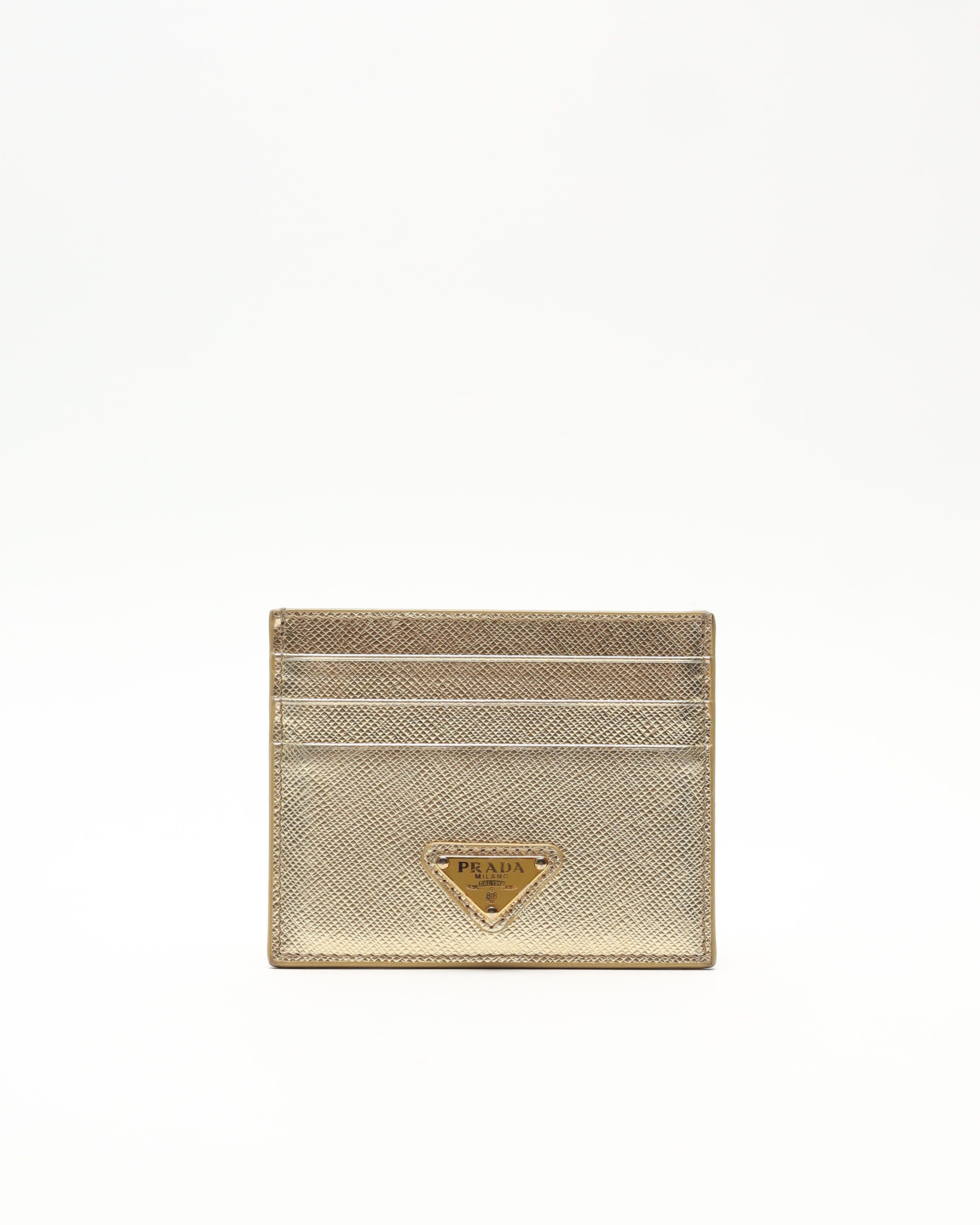 Prada Gold Card Holder