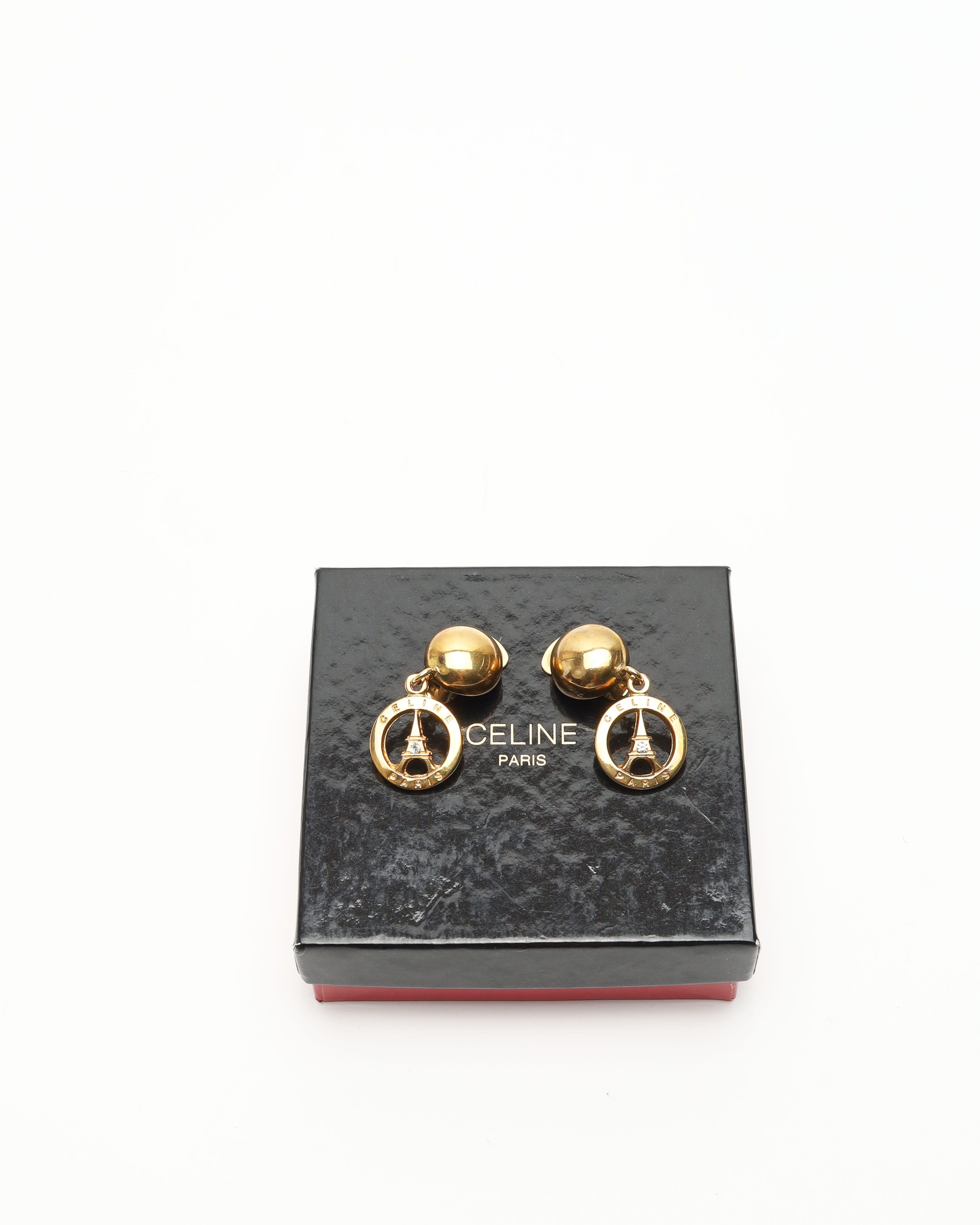 Celine Céline Eiffel Tower Clip-on Earrings
