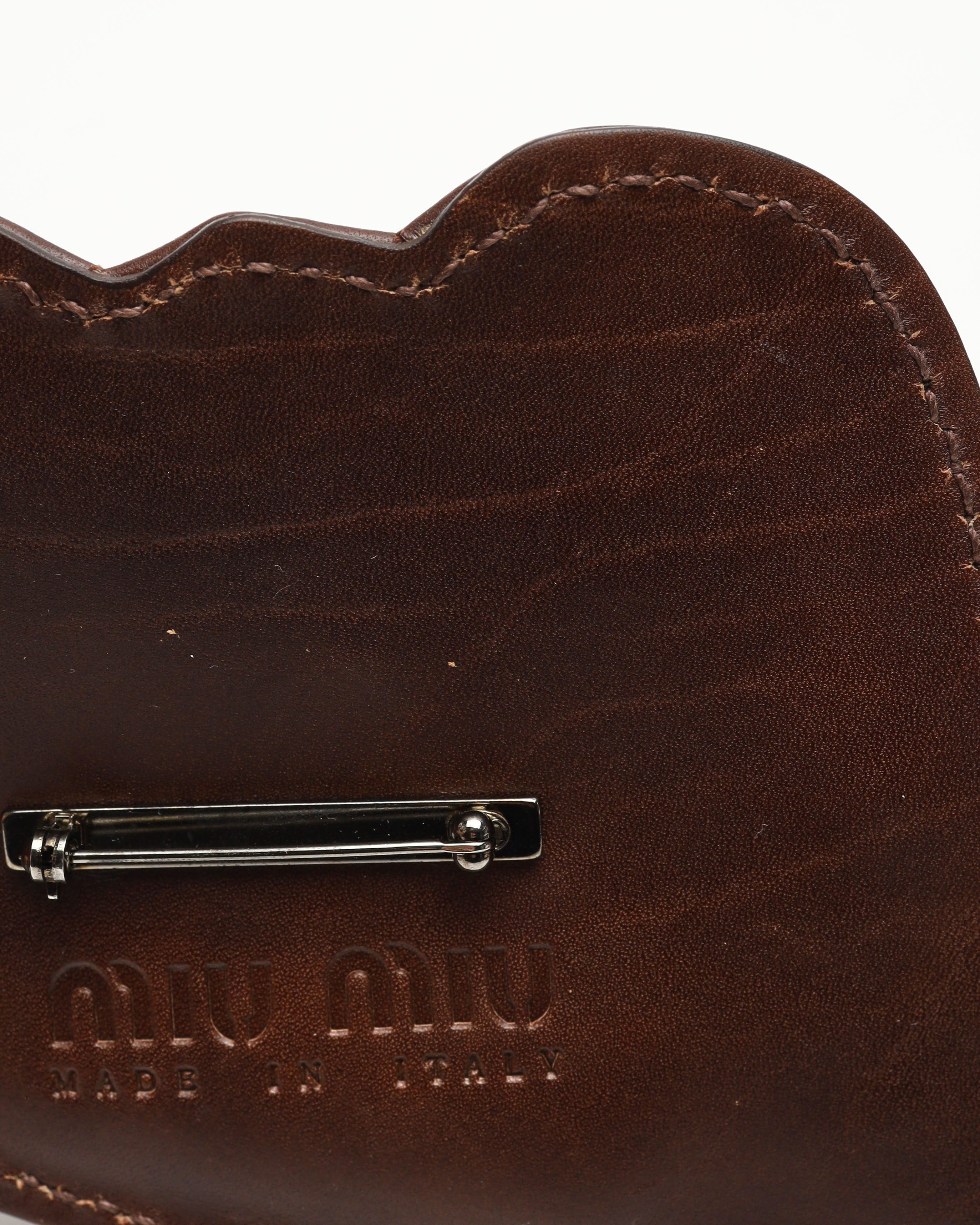 Miu Miu Large Leather Brooch
