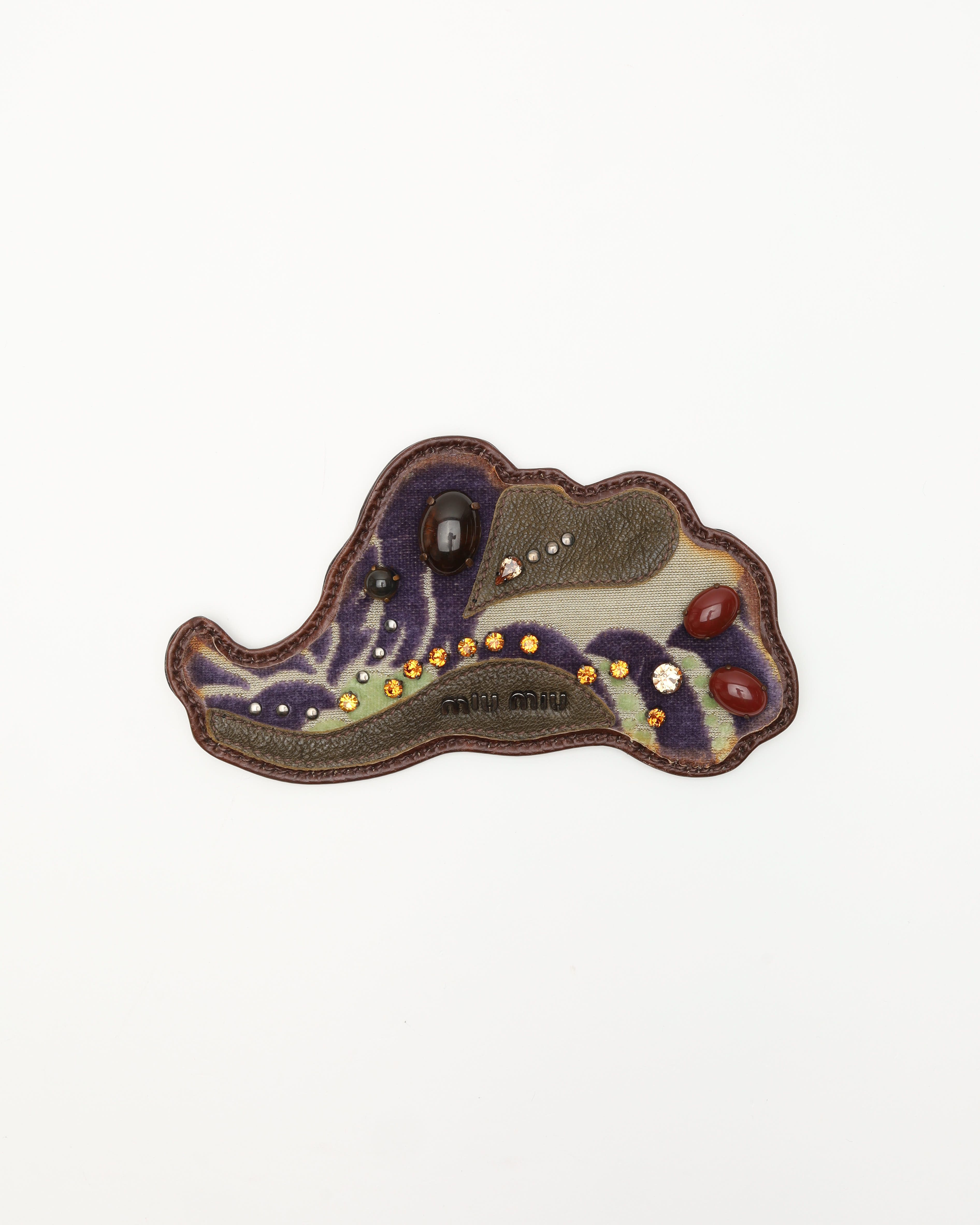 Miu Miu Large Leather Brooch