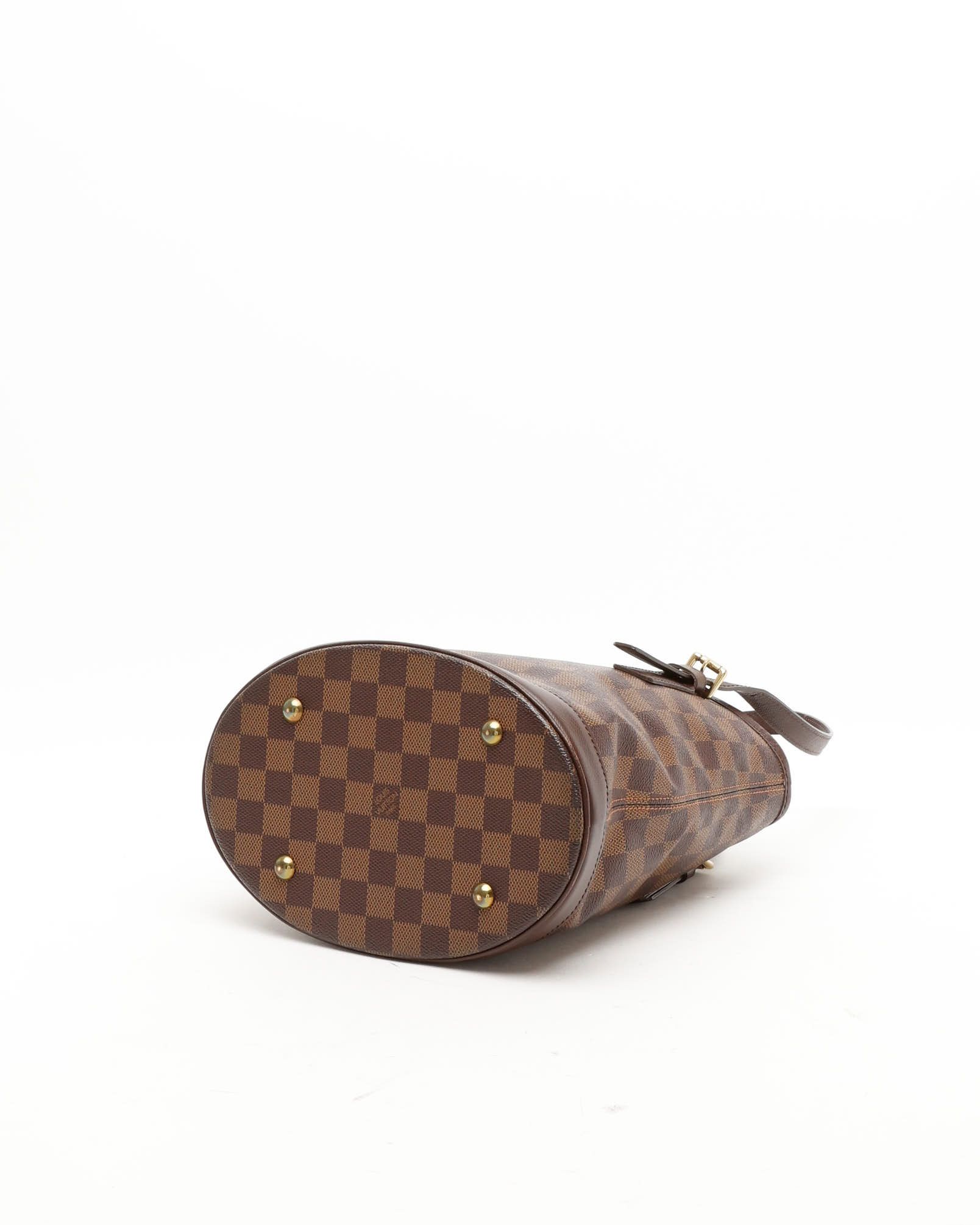 Pre-owned Louis Vuitton Damier Ebene Marais Bucket Bag