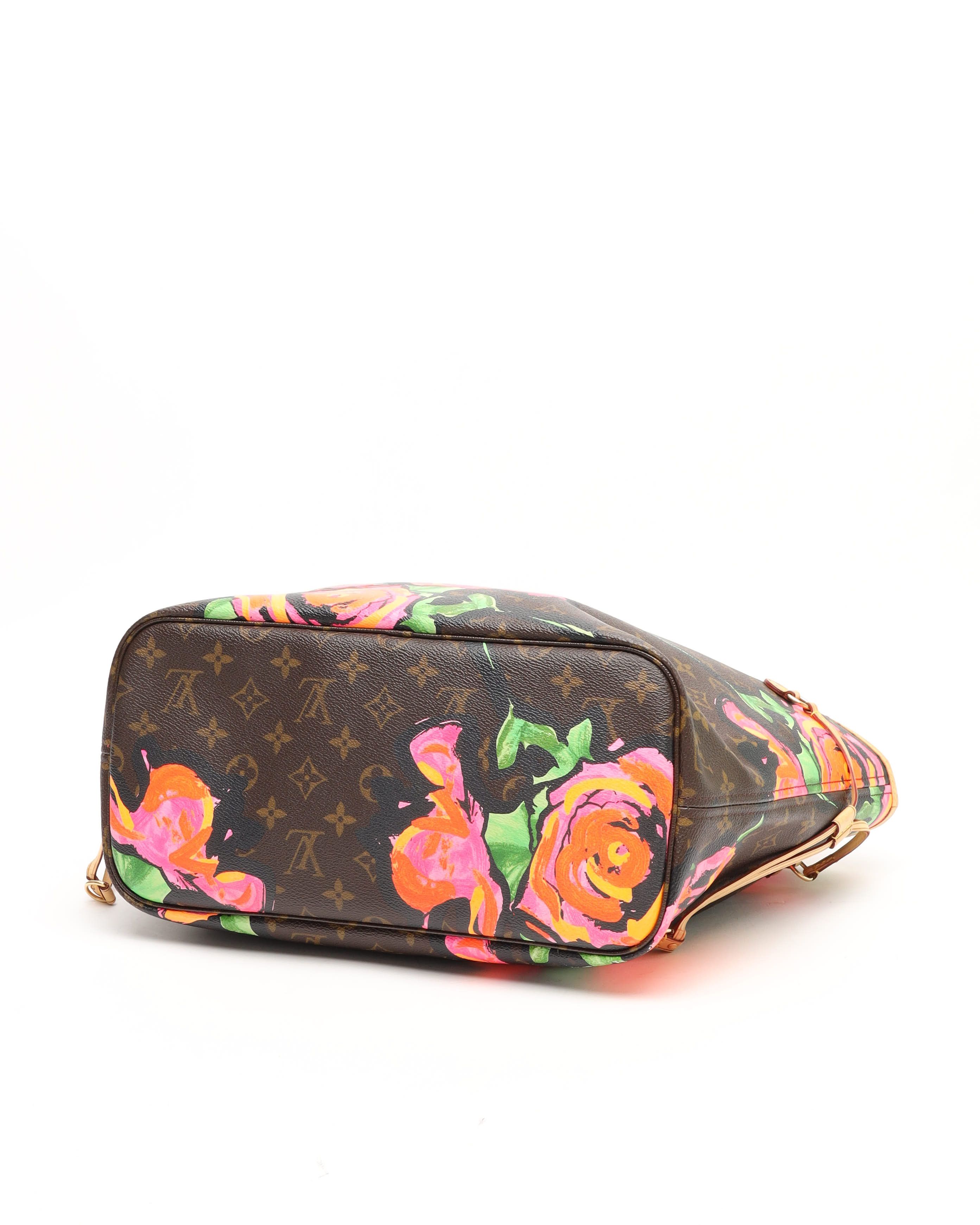 Pre-owned Louis Vuitton Stephen Sprouse Monogram Rose Neverfull Mm Tote Bag