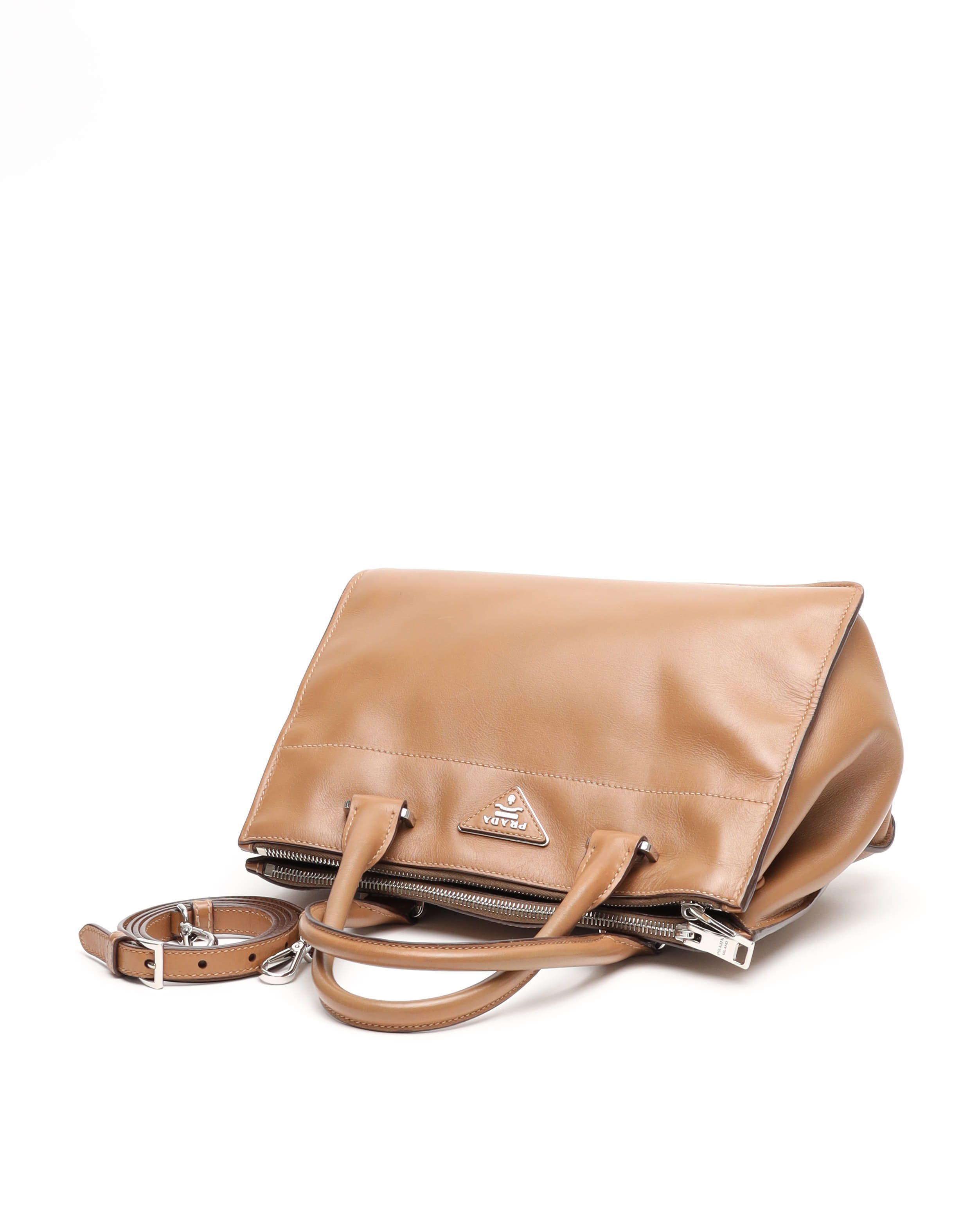 Prada Small Stitched Double-zip Galleria Tote Bag