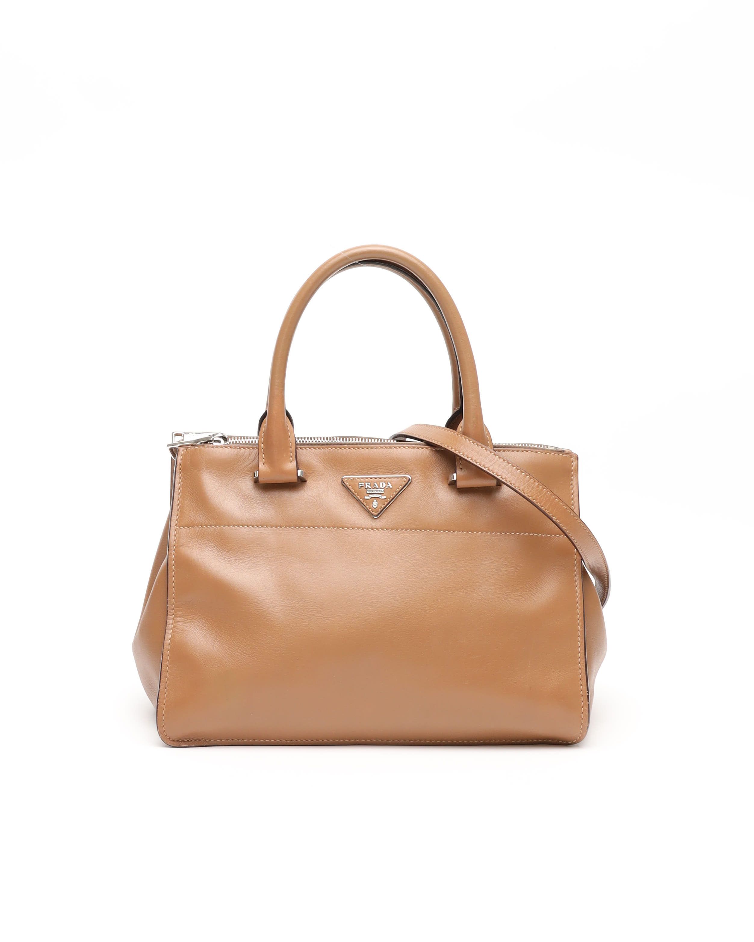 Prada Small Stitched Double-zip Galleria Tote Bag
