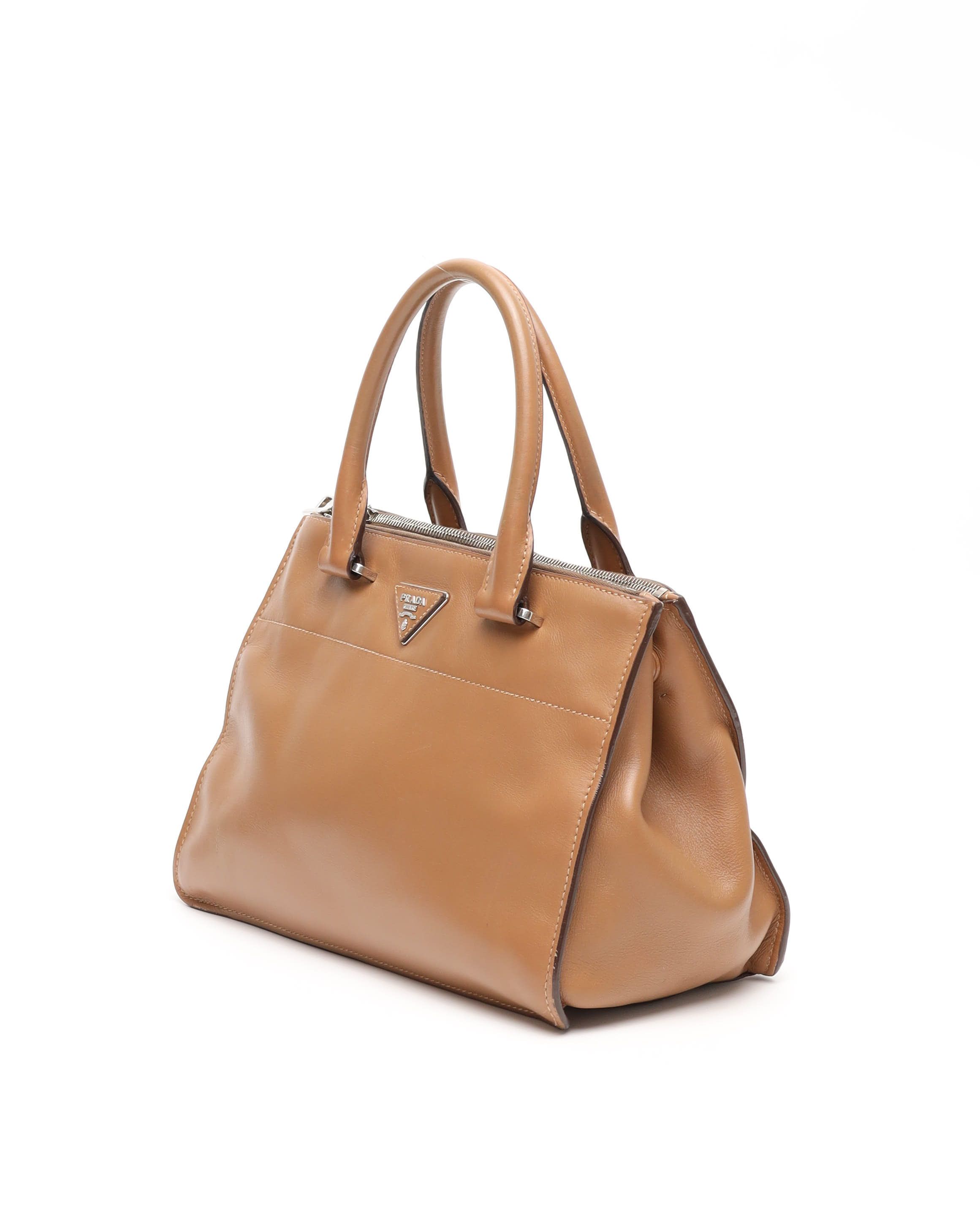 Prada Small Stitched Double-zip Galleria Tote Bag