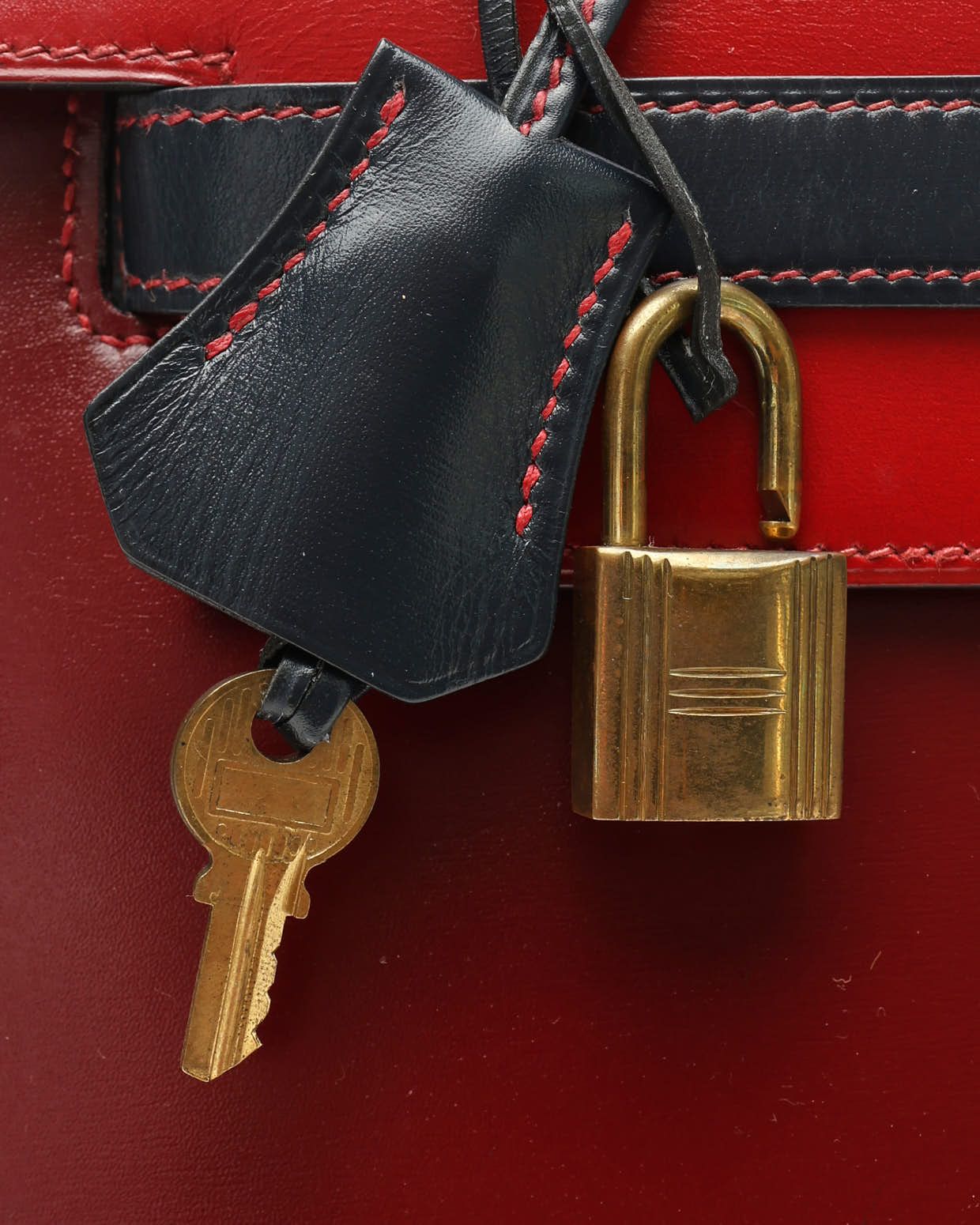 Pre-owned Hermes Hermès Kelly Sellier 28 Tricolor Box Bag