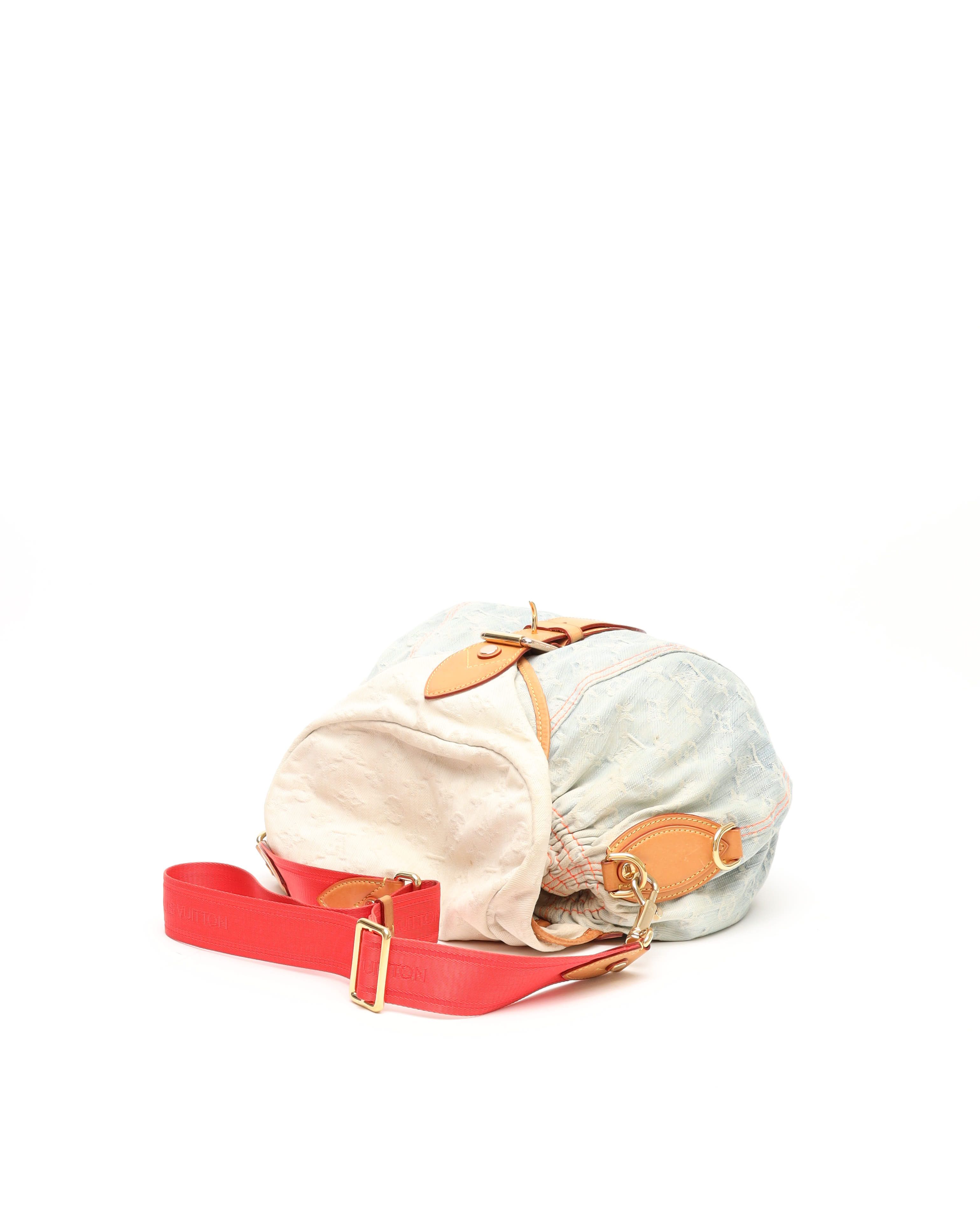 Pre-owned Louis Vuitton Denim Monogram Sunshine Bag