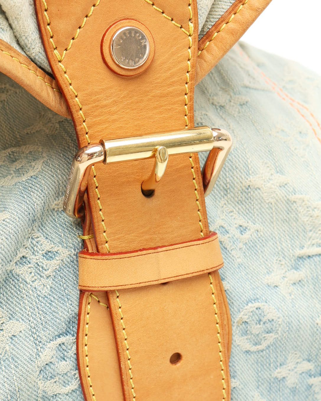 Pre-owned Louis Vuitton Denim Monogram Sunshine Bag