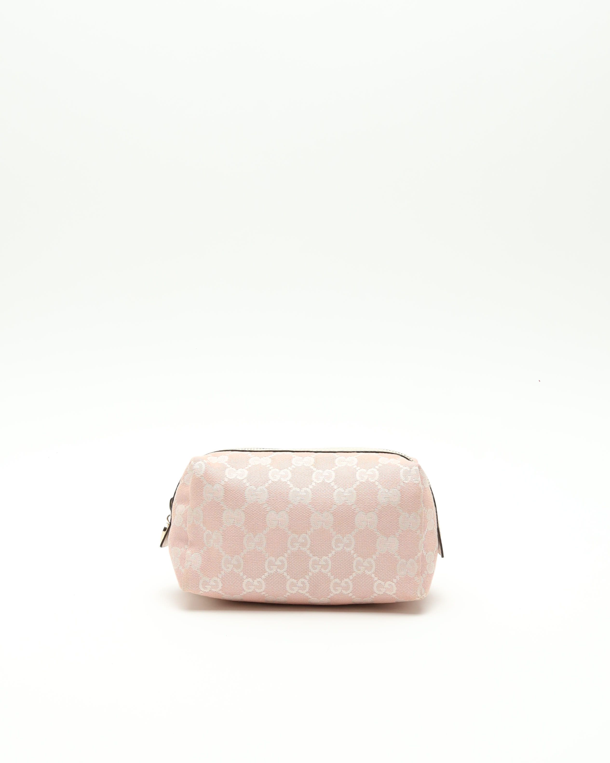 Gucci Canvas And Leather Pouch