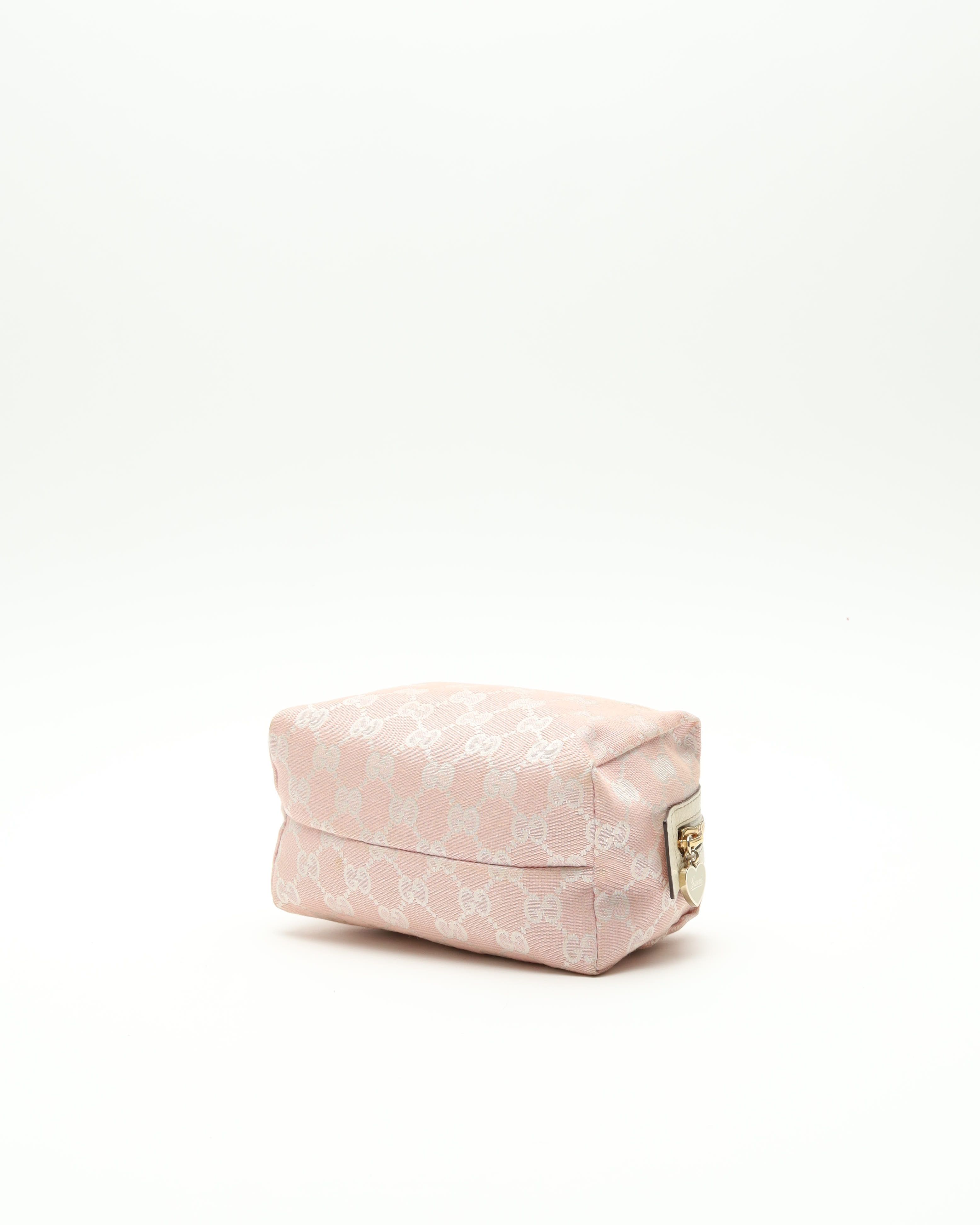 Gucci Canvas And Leather Pouch