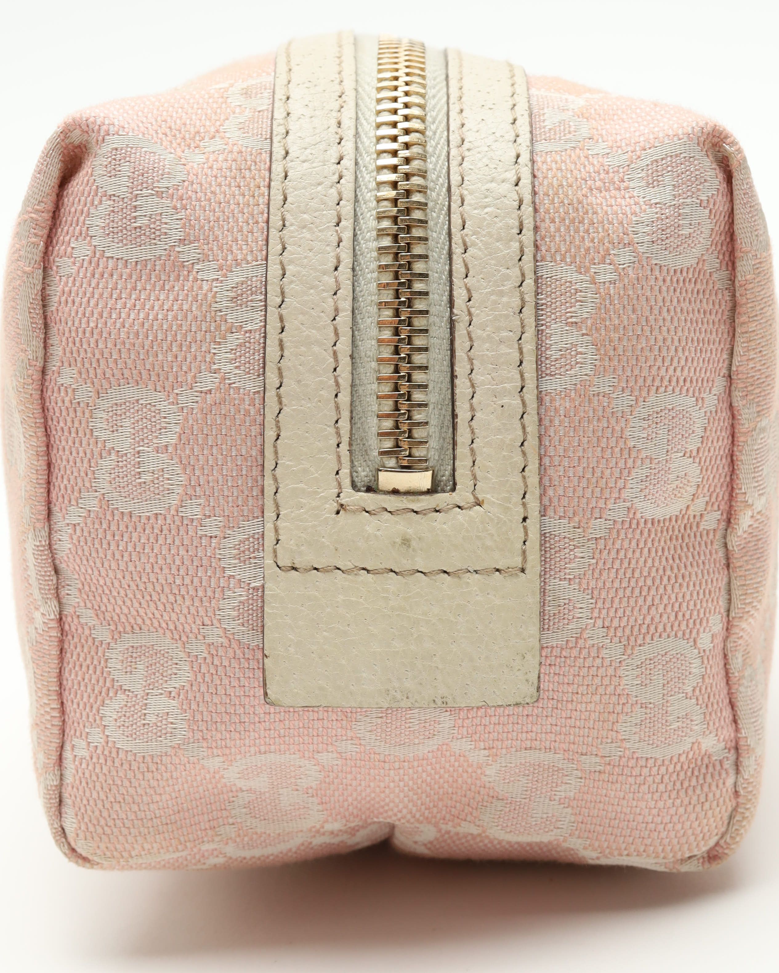 Gucci Canvas And Leather Pouch