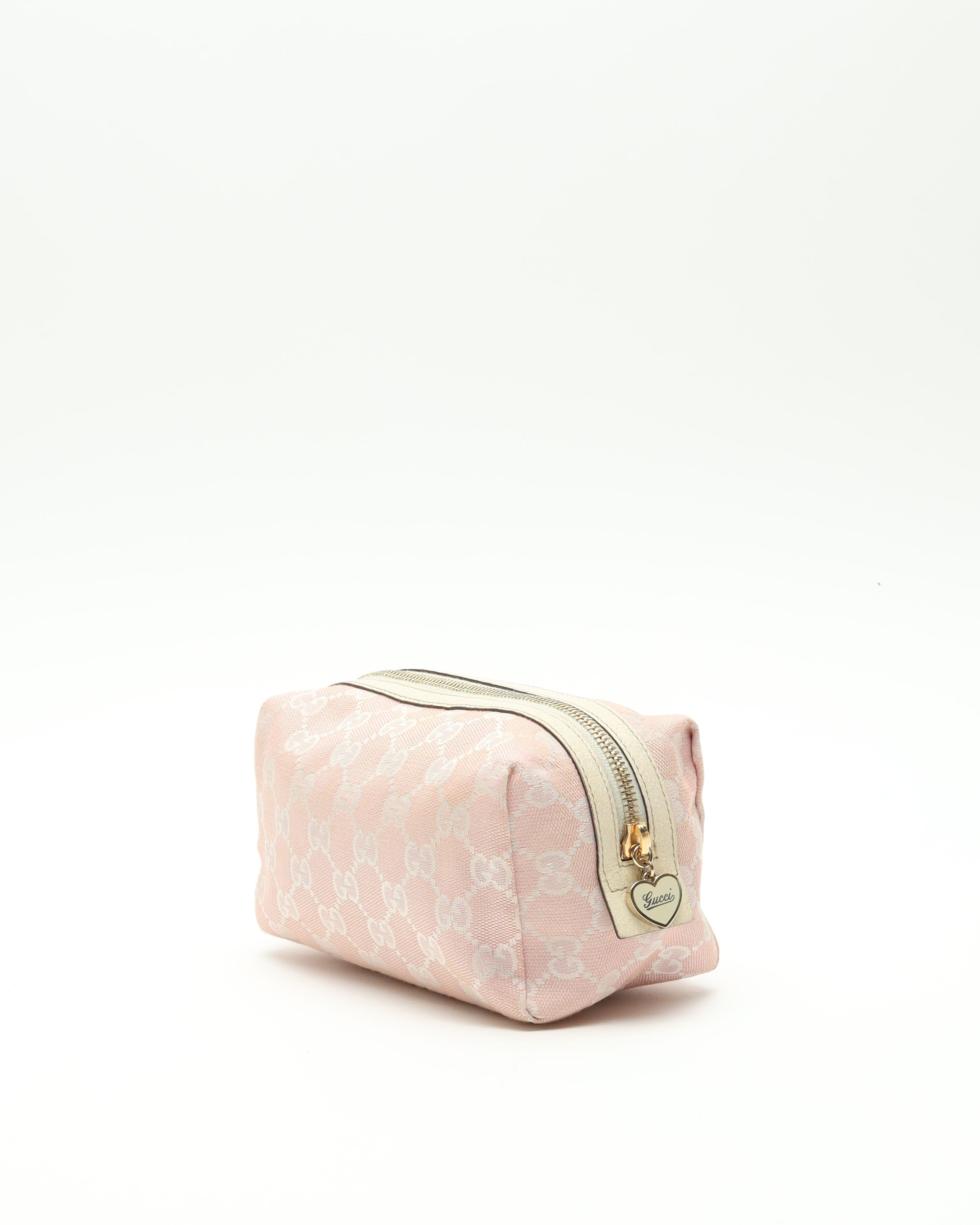 Gucci Canvas And Leather Pouch