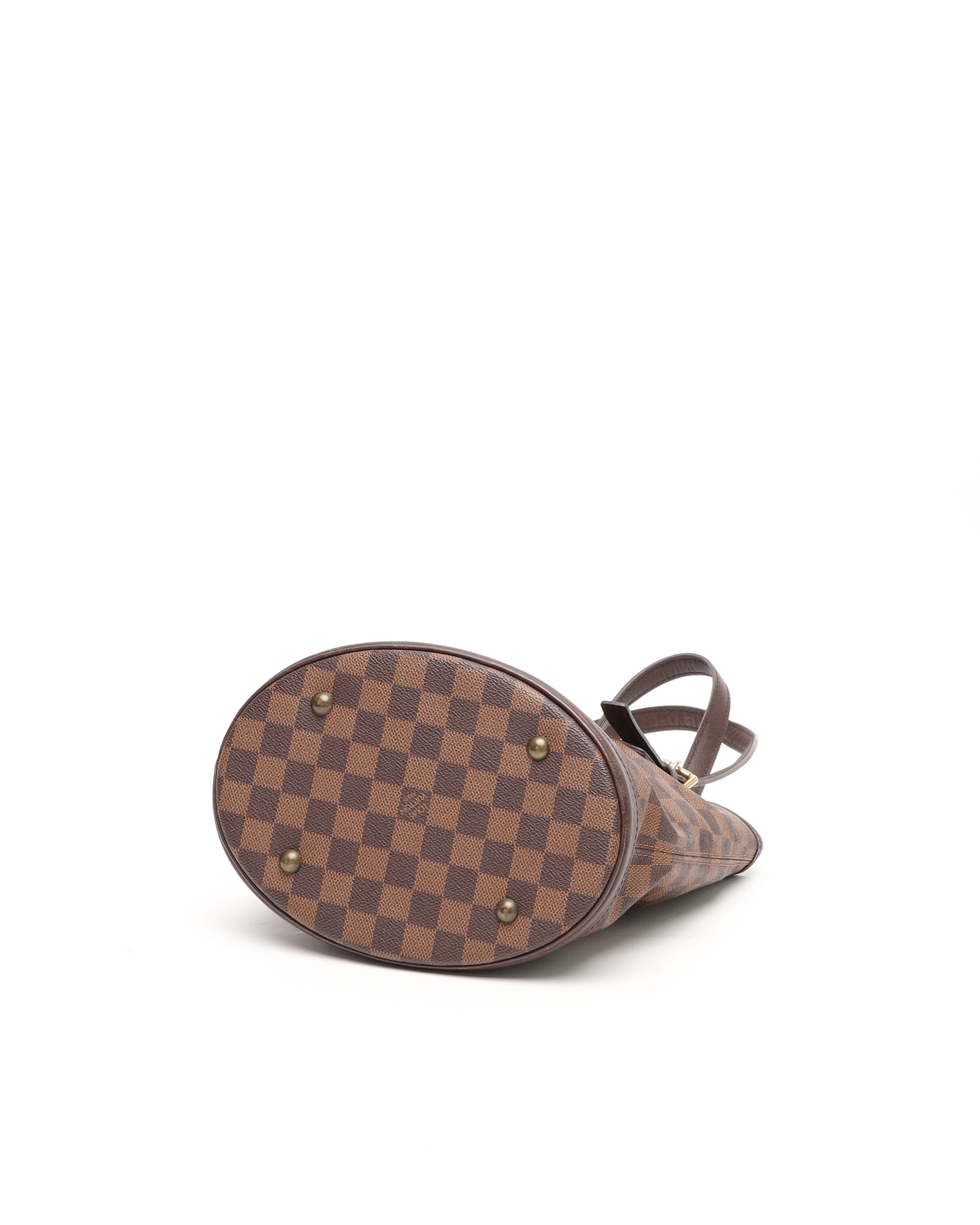 Pre-owned Louis Vuitton Damier Ebene Marais Bucket Bag