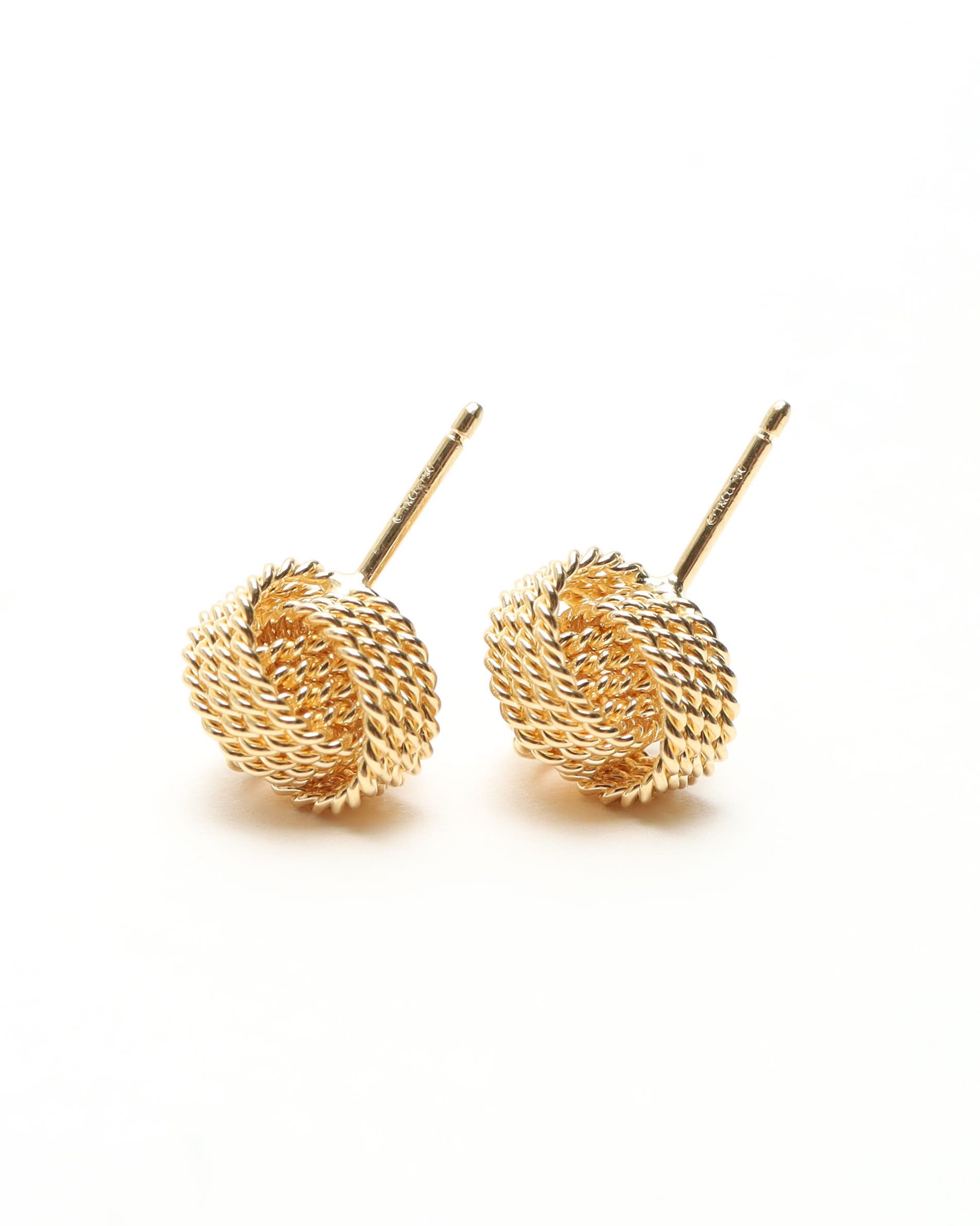 Tiffany & Co Twist Knot 18kt Gold Earrings In Gold