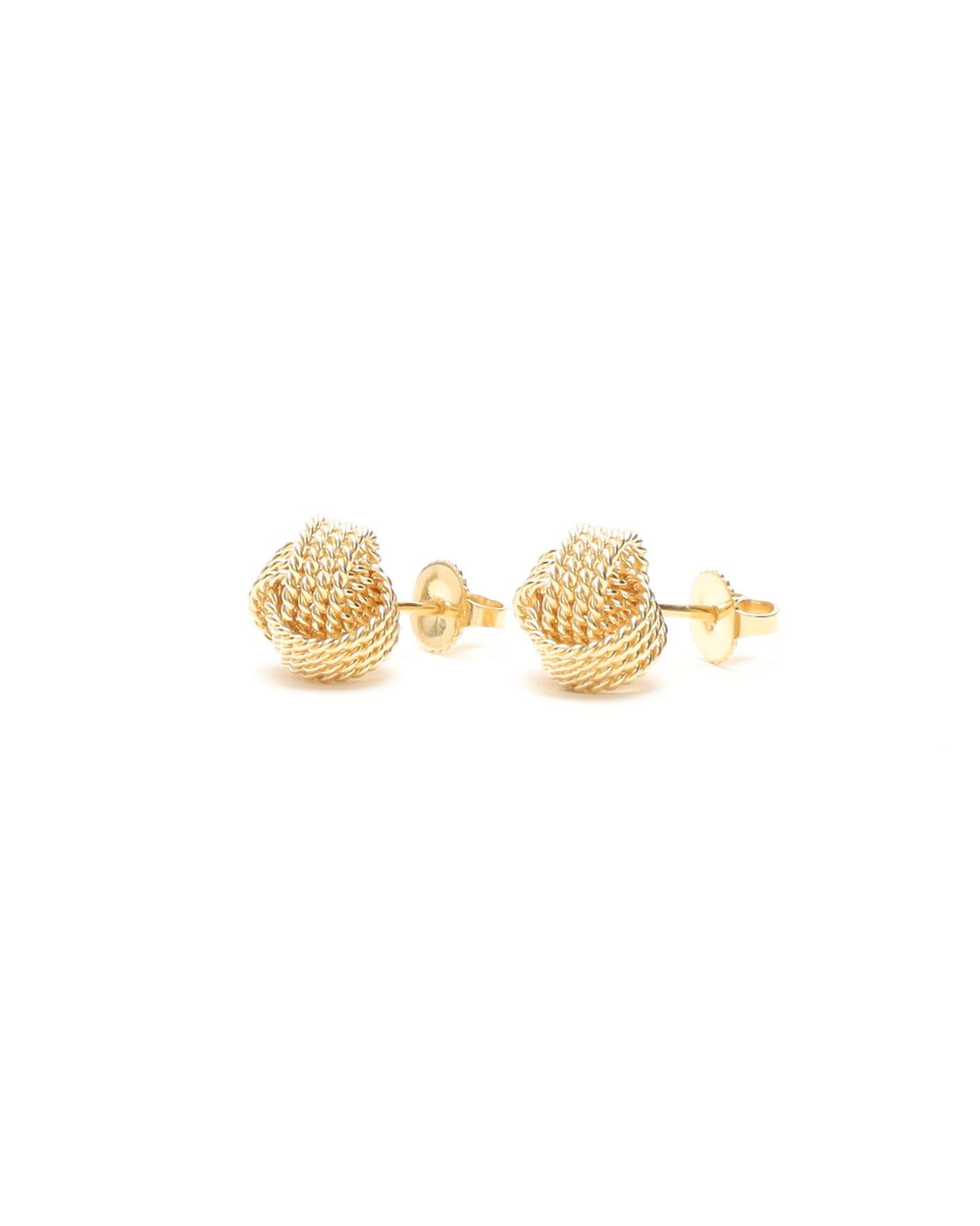 Tiffany & Co Twist Knot 18kt Gold Earrings In Gold