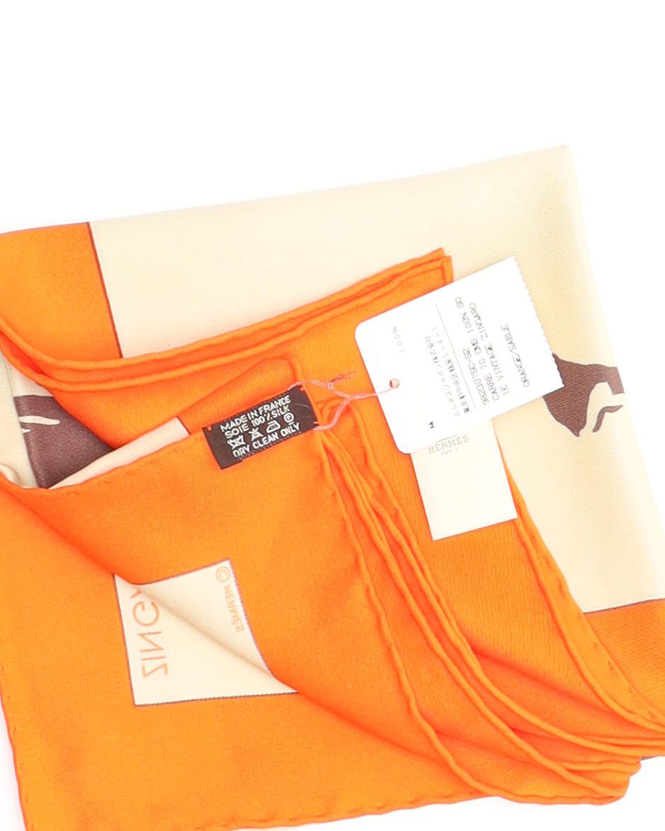 Pre-owned Hermes Hermès 70 Zingaro Silk Scarf
