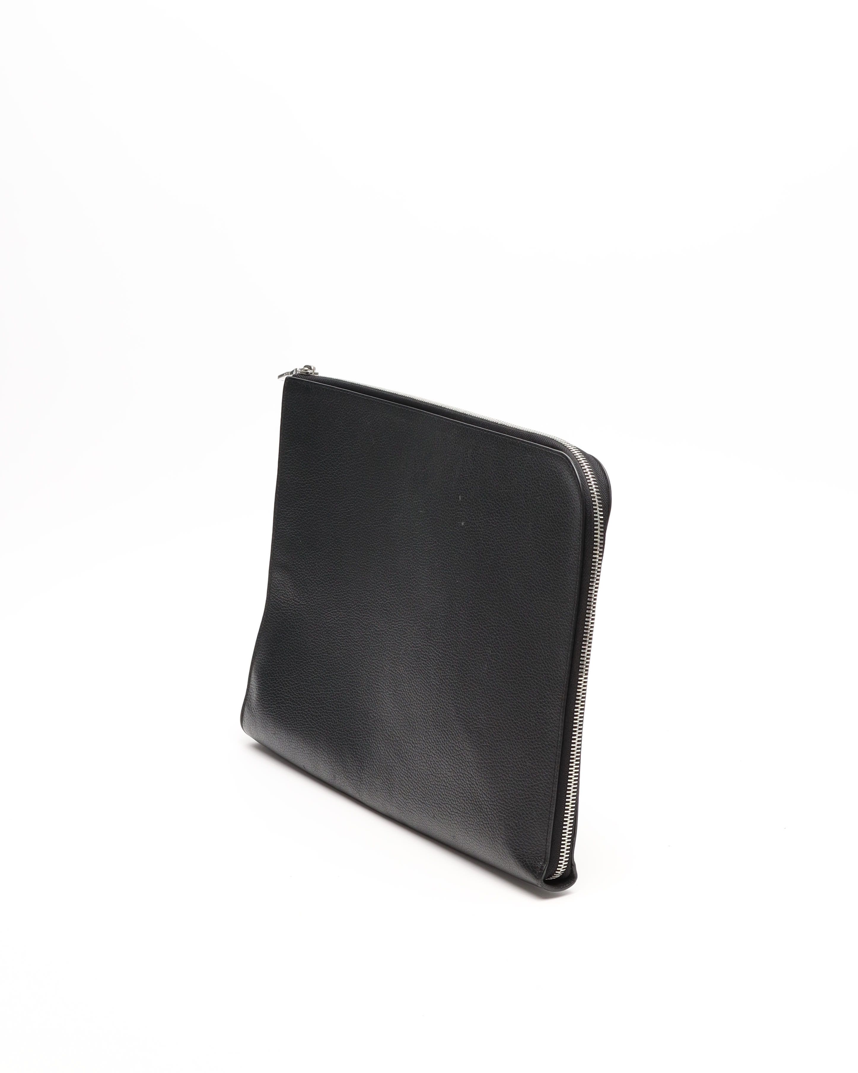 Pre-owned Louis Vuitton Pochette Jour Gm Folder In Black