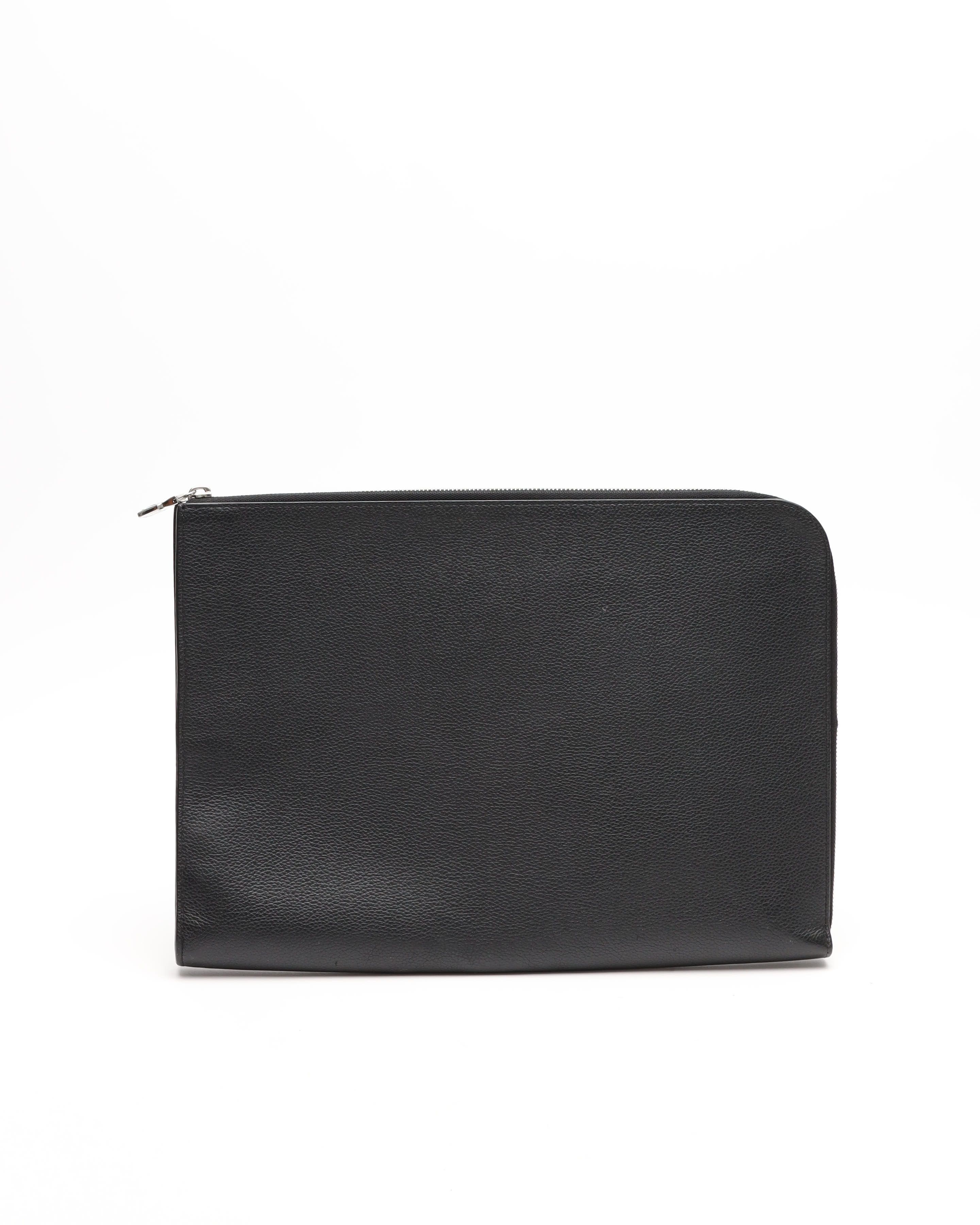 Pre-owned Louis Vuitton Pochette Jour Gm Folder In Black