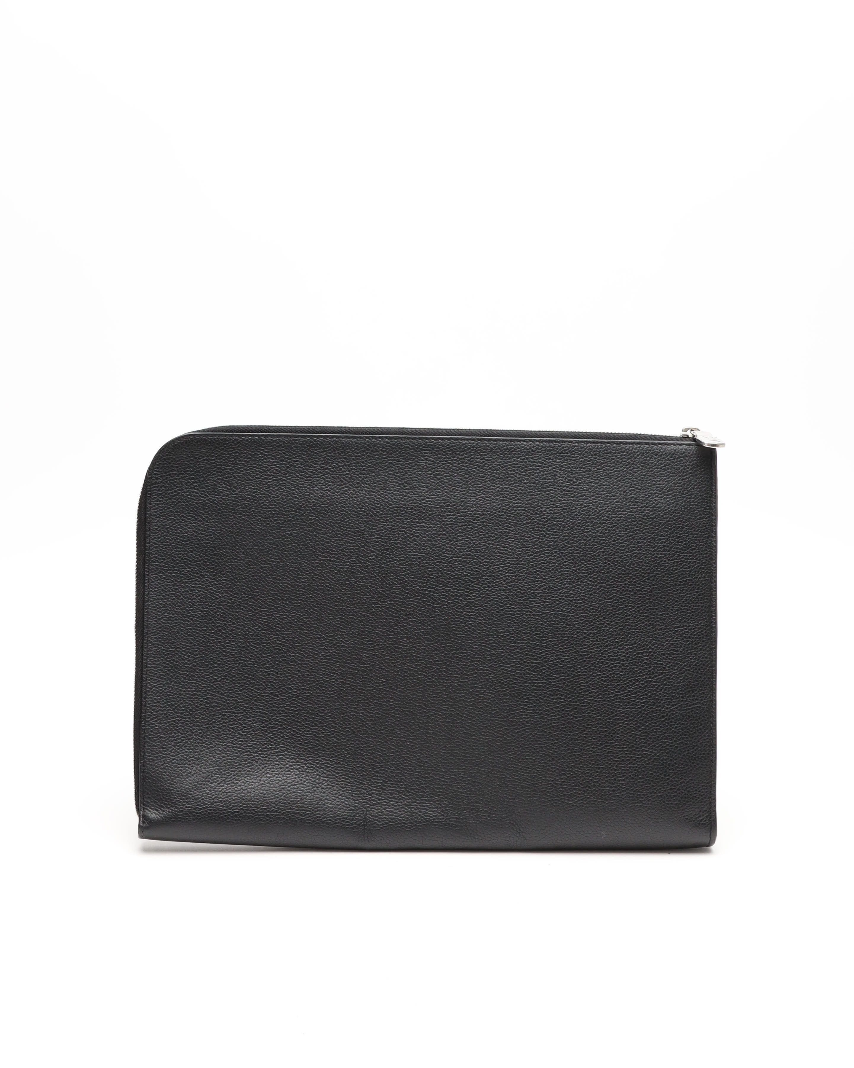 Pre-owned Louis Vuitton Pochette Jour Gm Folder In Black