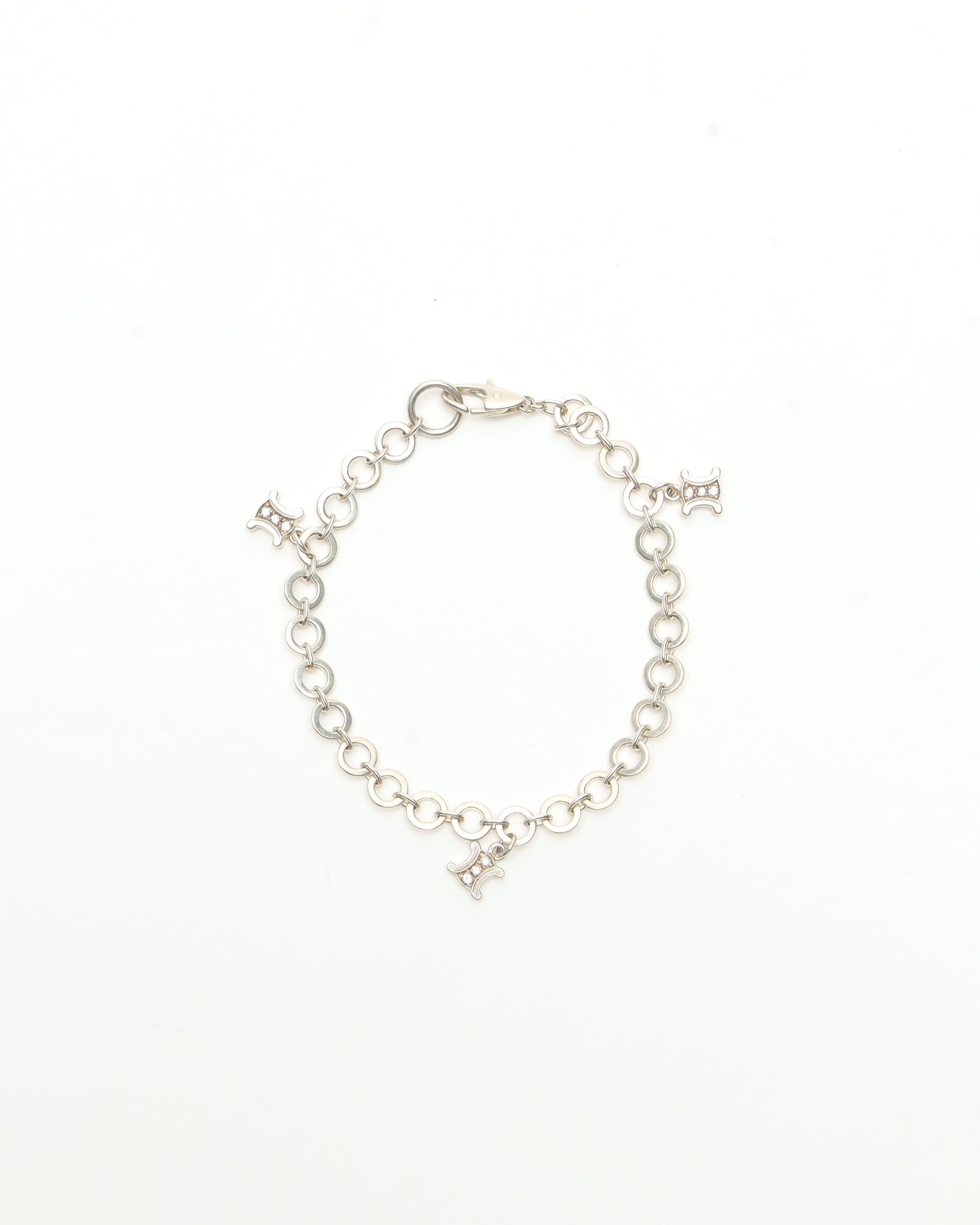 Celine Céline Mini Silver Triomphe Bracelet In Silver