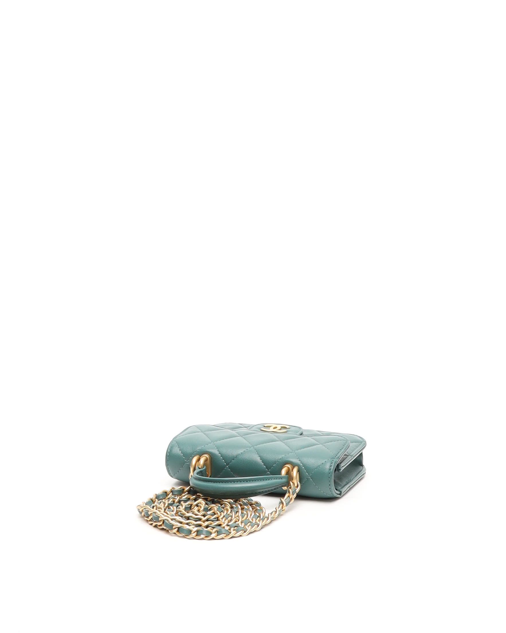 Pre-owned Chanel Mini Chain Top Handle Bag