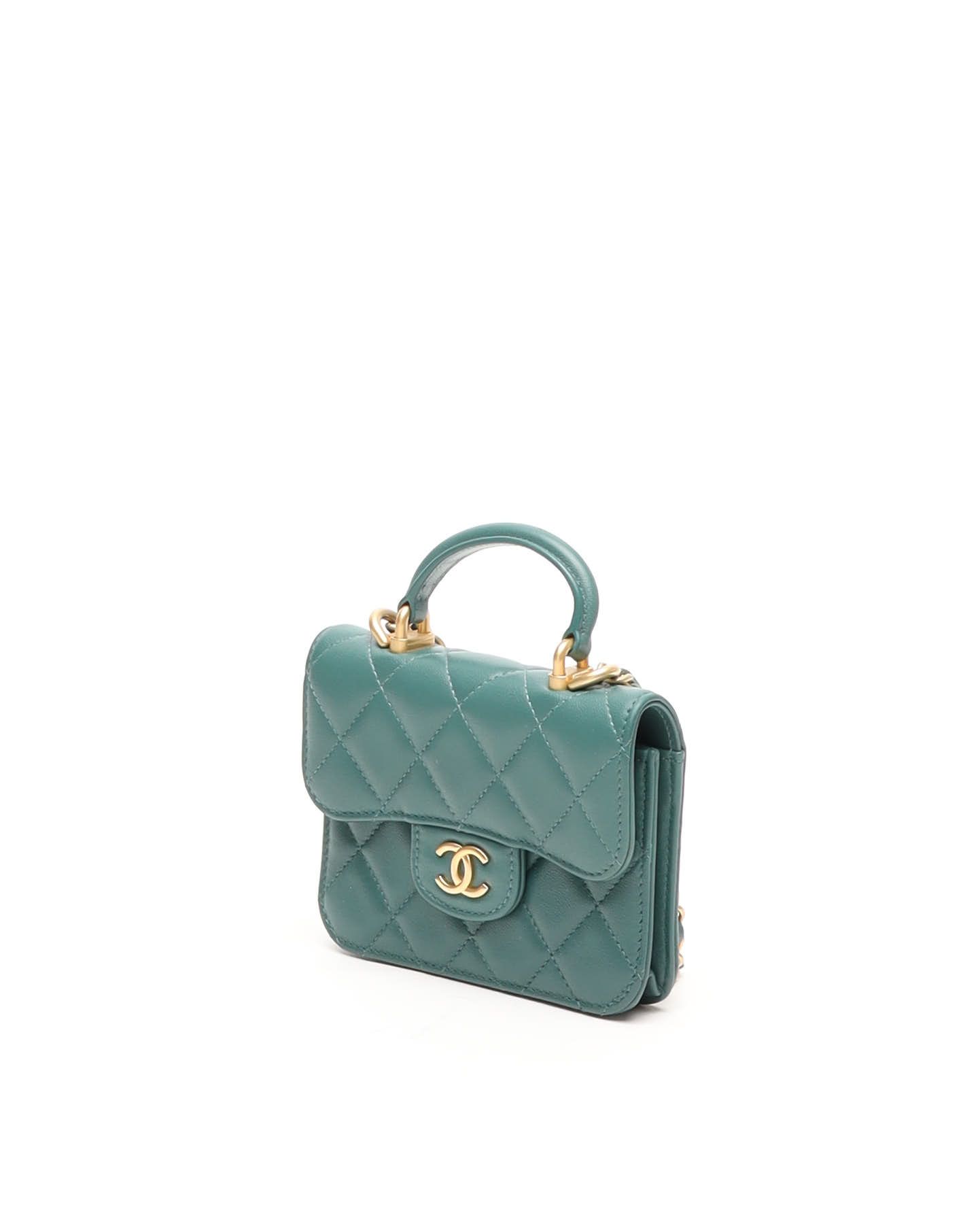 Pre-owned Chanel Mini Chain Top Handle Bag