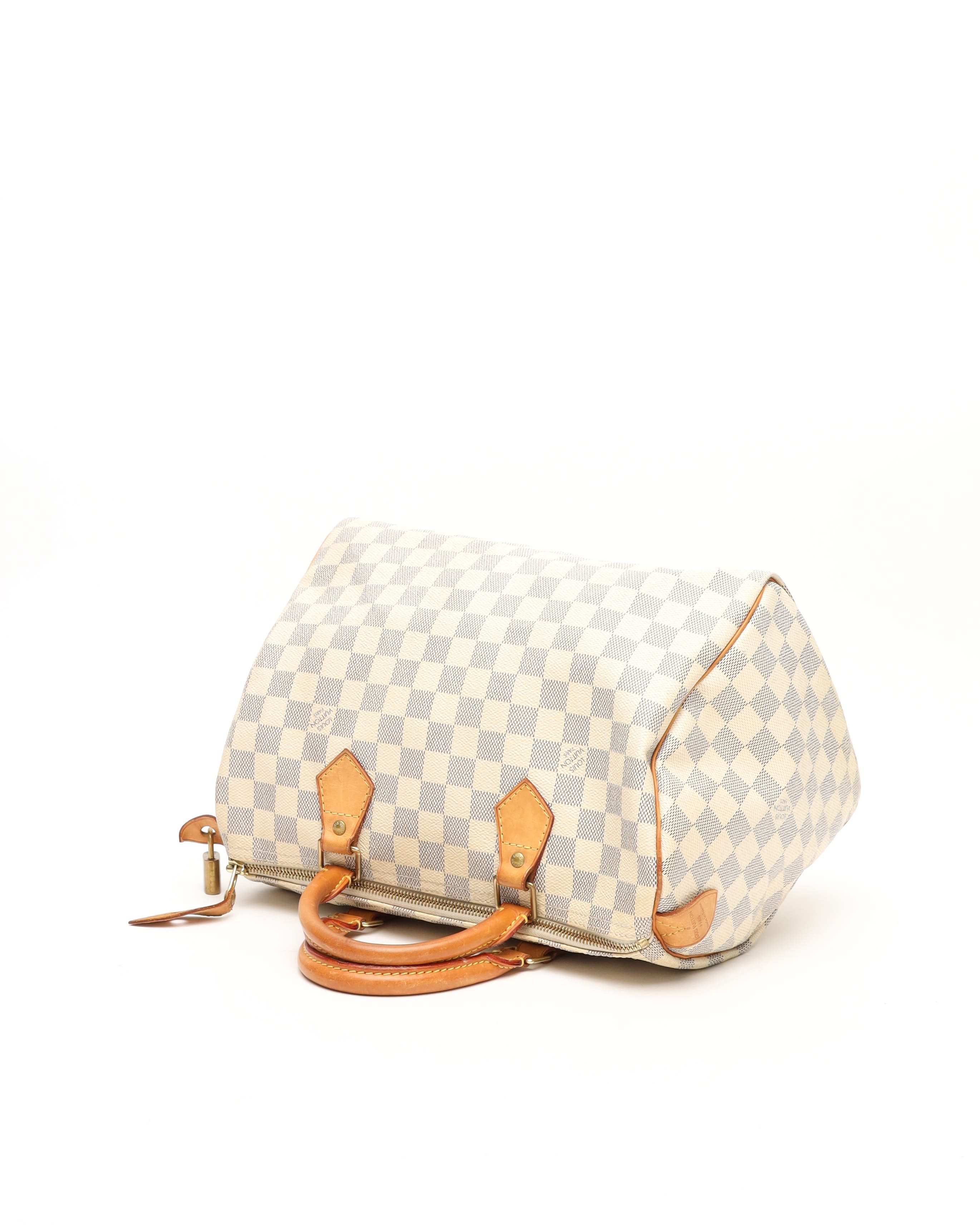 Pre-owned Louis Vuitton Damier Azur Speedy 30 Bag