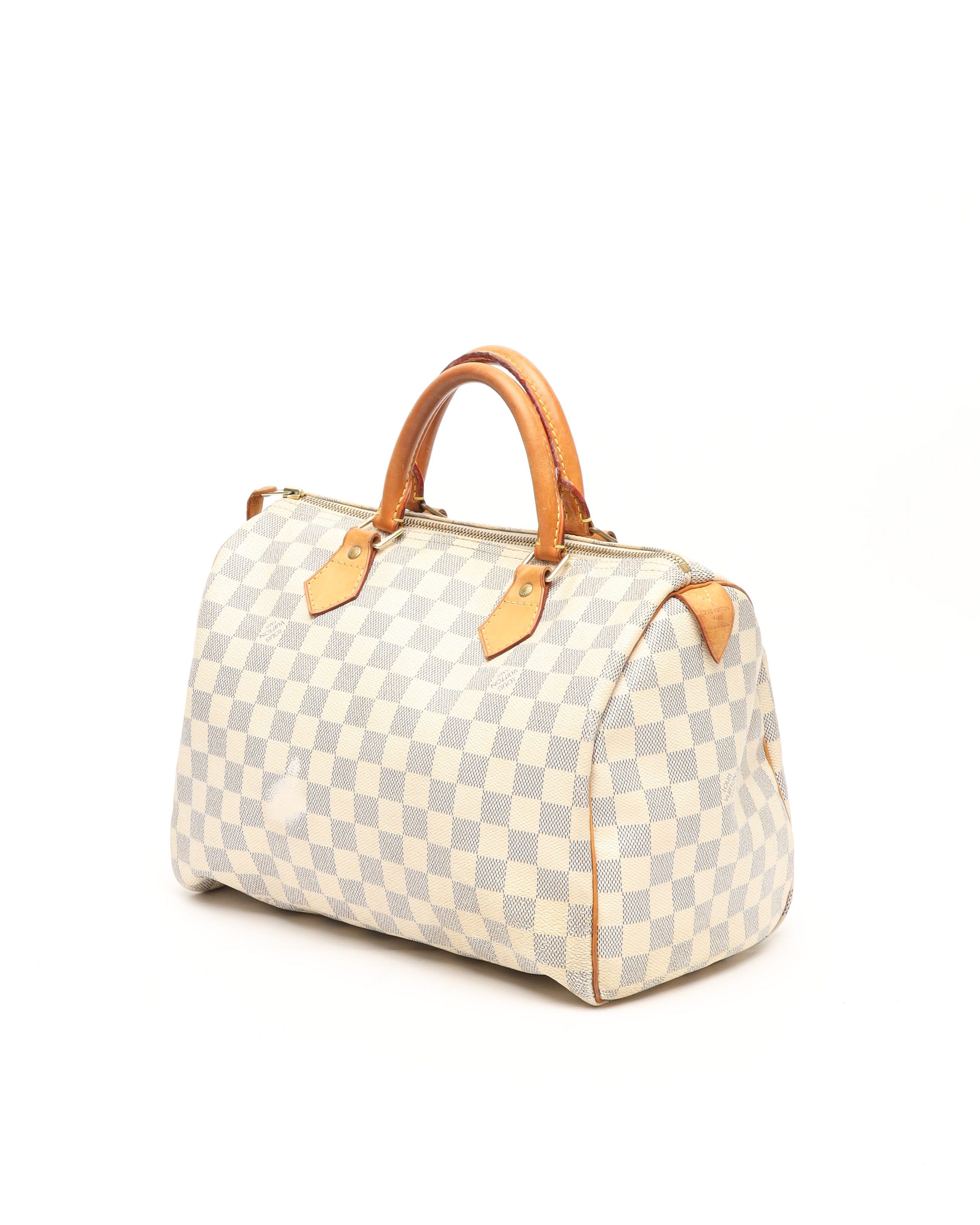 Pre-owned Louis Vuitton Damier Azur Speedy 30 Bag