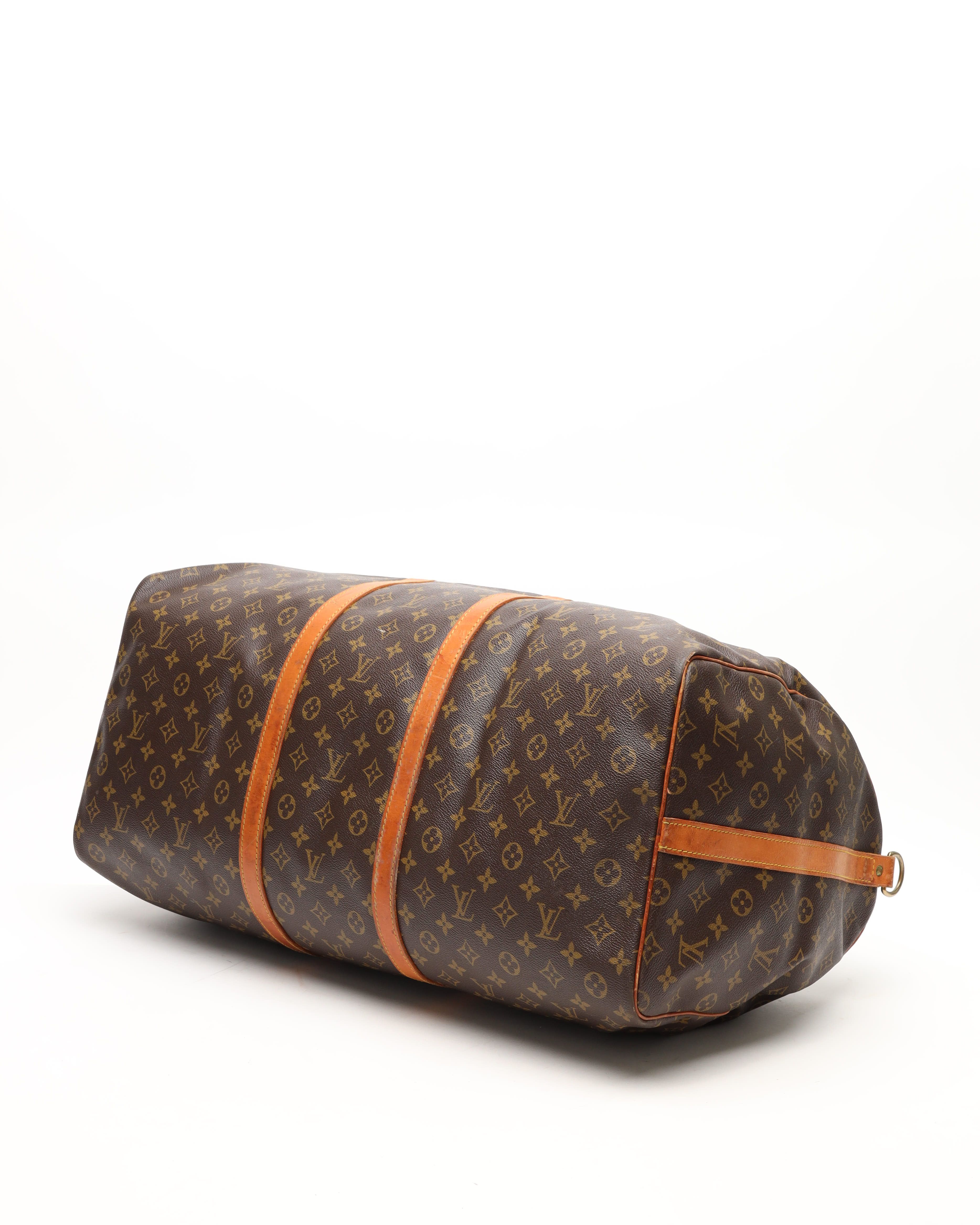 Pre-owned Louis Vuitton Monogram Keepall Bandouliére 60 Weekend Bag