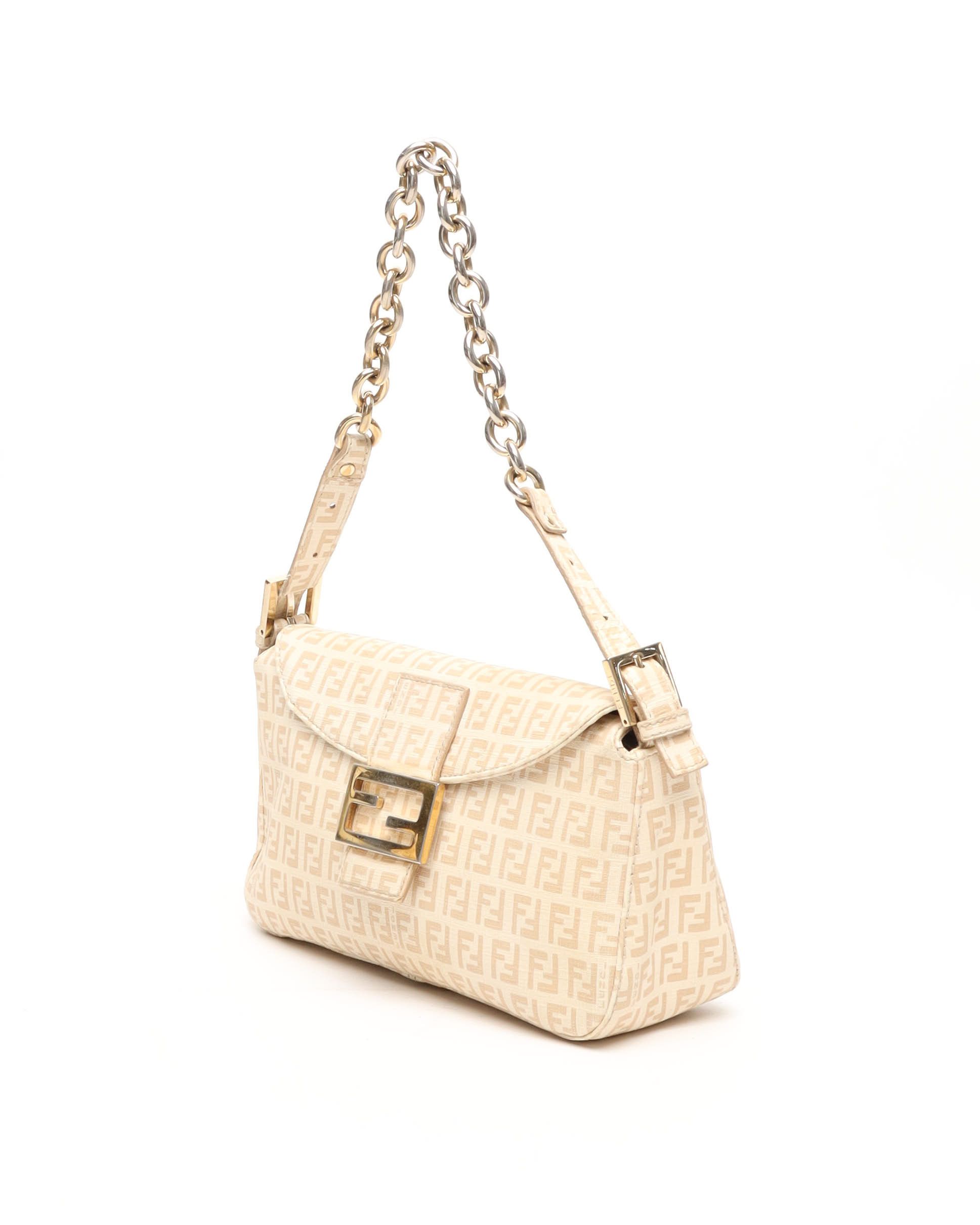 Fendi Zucca Chain Baguette Bag