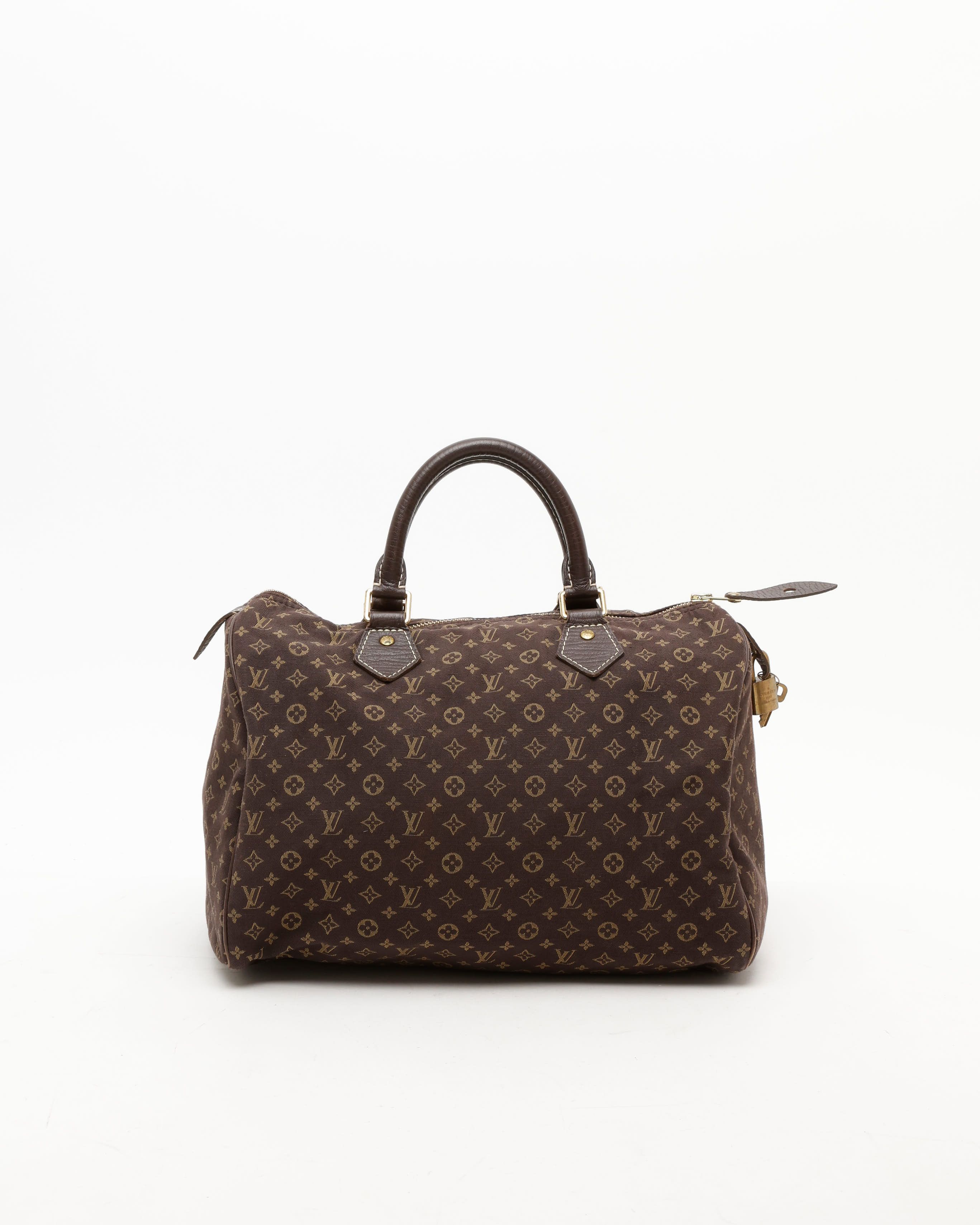 Pre-owned Louis Vuitton Mini Lin Speedy 30 Bag