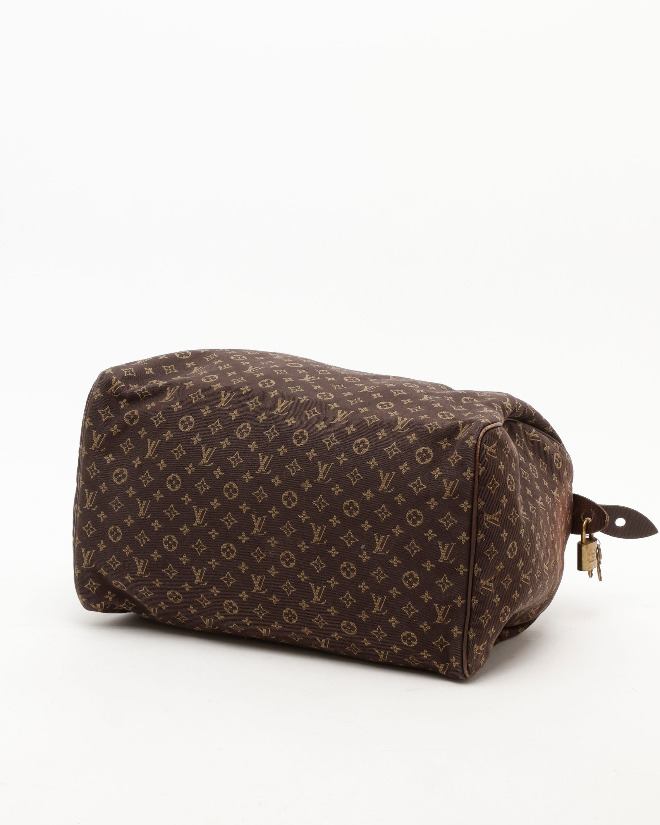 Pre-owned Louis Vuitton Mini Lin Speedy 30 Bag